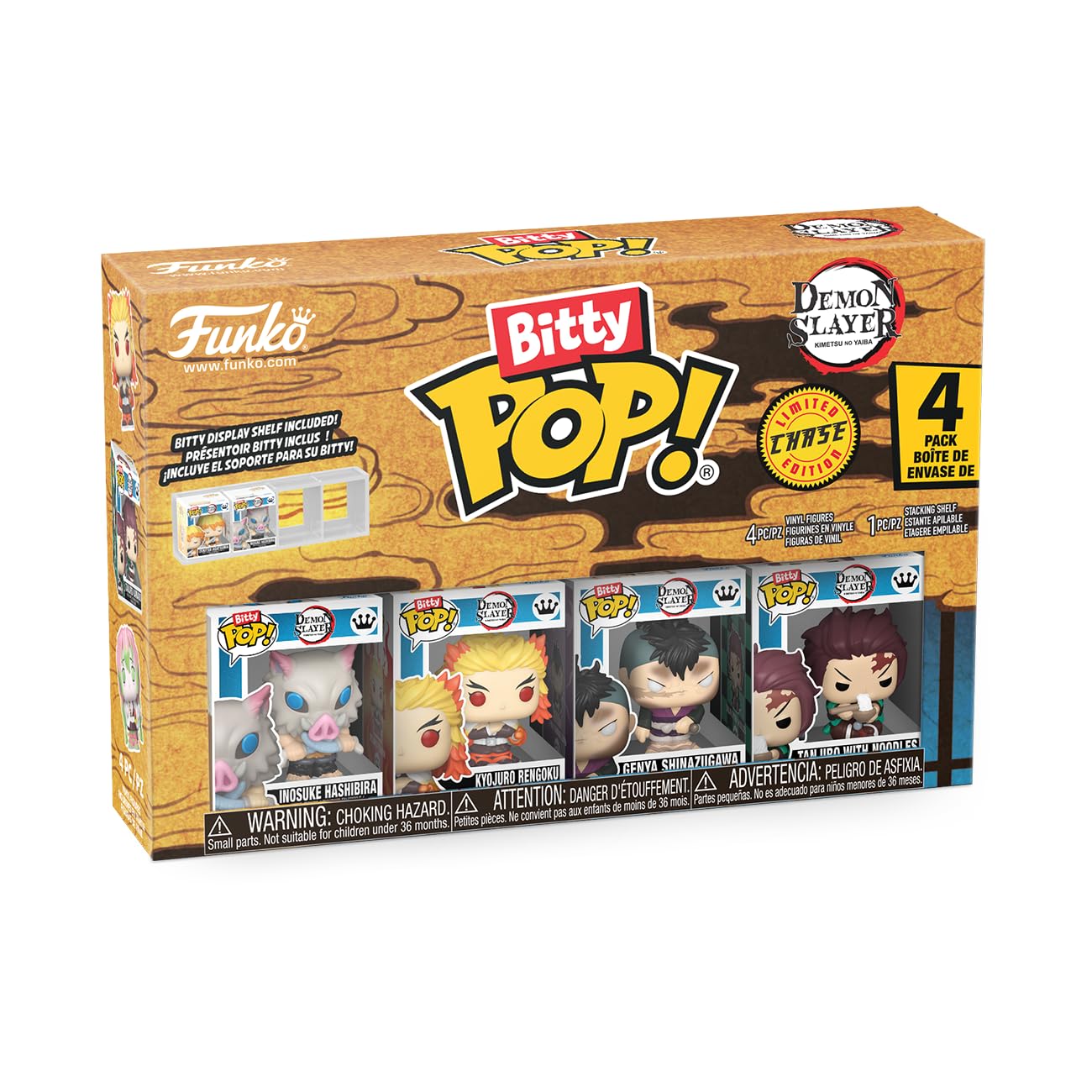 Funko Bitty POP! 4 Pack: Demon Slayer - Inosuke Hashibira, Kyojuro Rengoku, 1