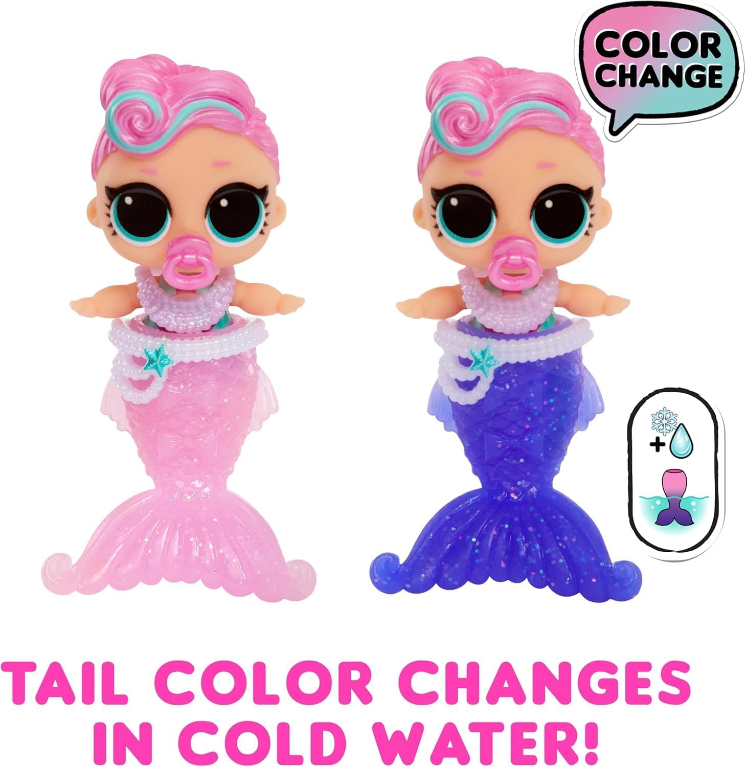 L.O.L. Surprise! Mermaids Baby Sisters - Colour-Changing Tails, 8 Random Dolls 8