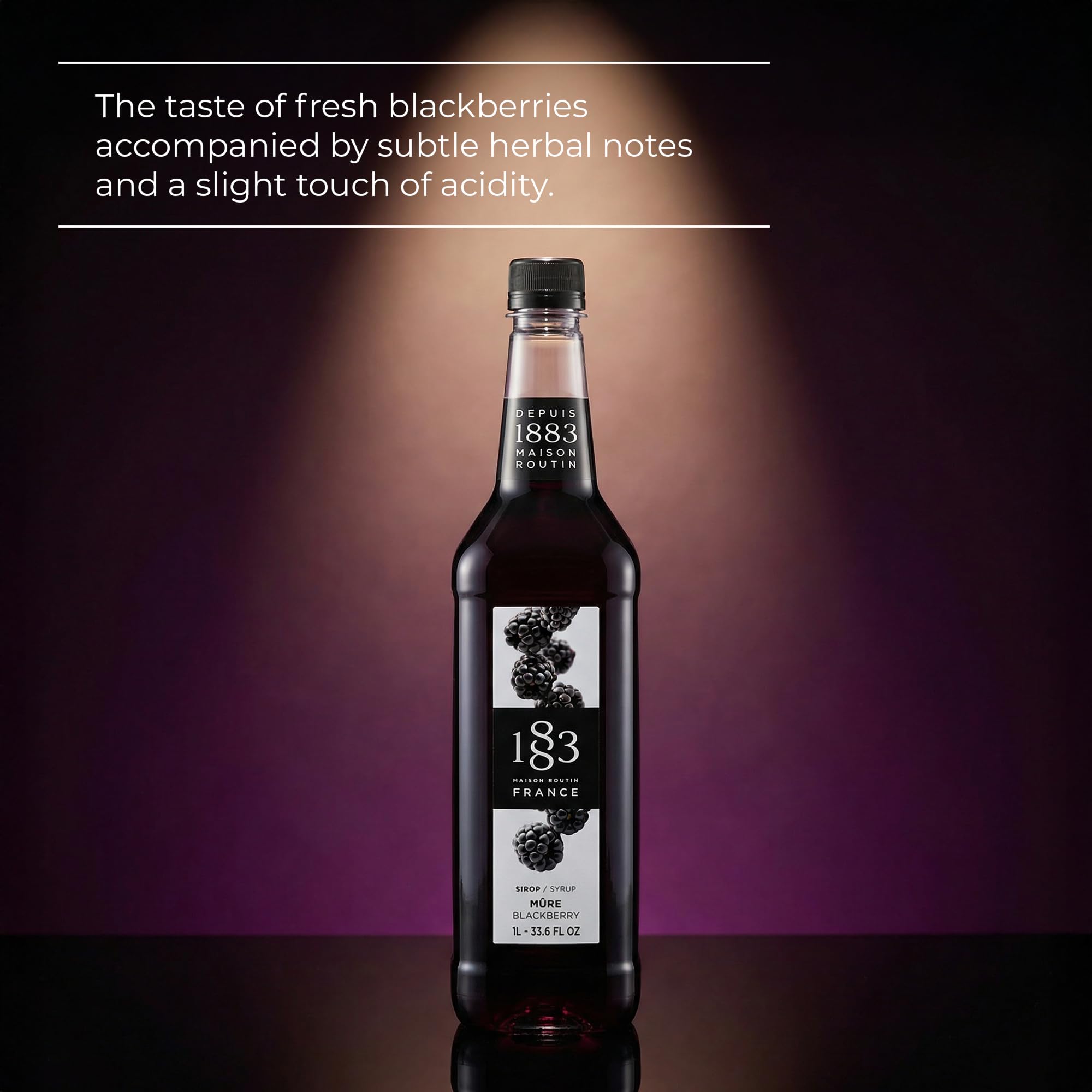 1883 MAISON ROUTIN Blackberry Syrup - 1 Liter Pet Bottle 2