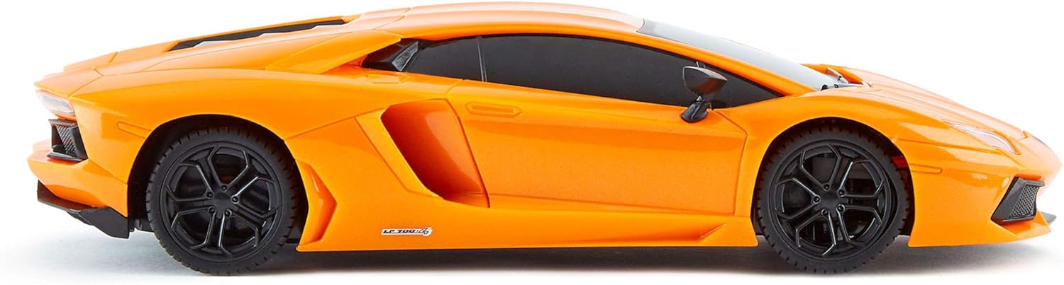 CMJ RC Cars Lamborghini Aventador LP700-4 1:24 Scale Remote Control Car with Working Lights (Orange) 5