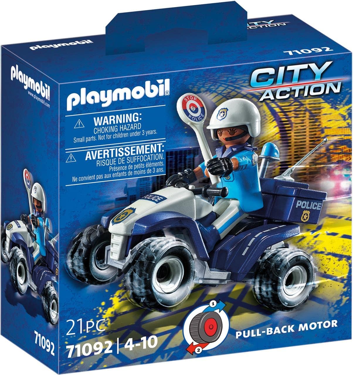 Playmobil 71092 Farm Tractor Playset with Farmer and Police Figure - Ages 4+