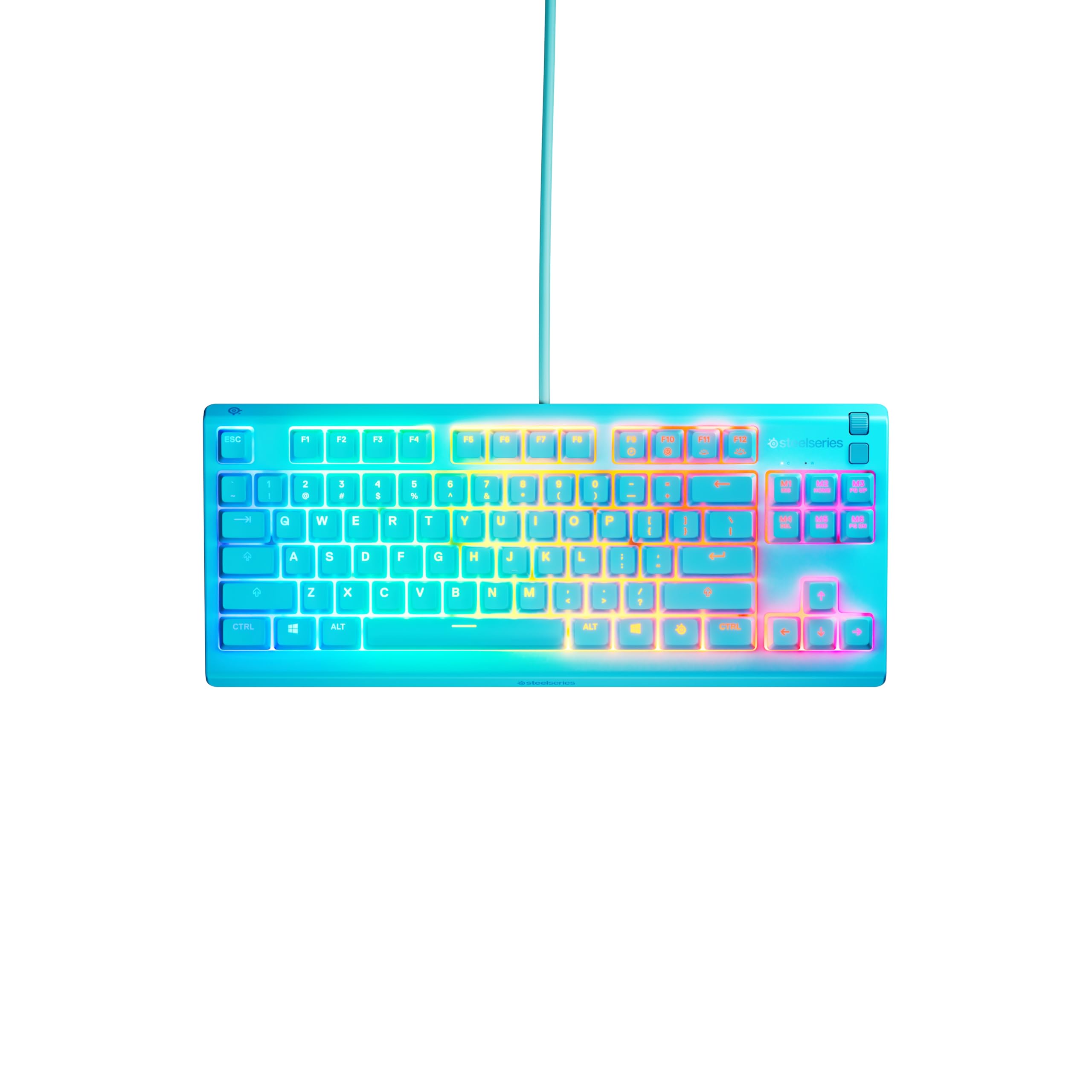 SteelSeries Apex 3 TKL Gaming Keyboard - Tenkeyless, Aqua, RGB Illumination | USB 7