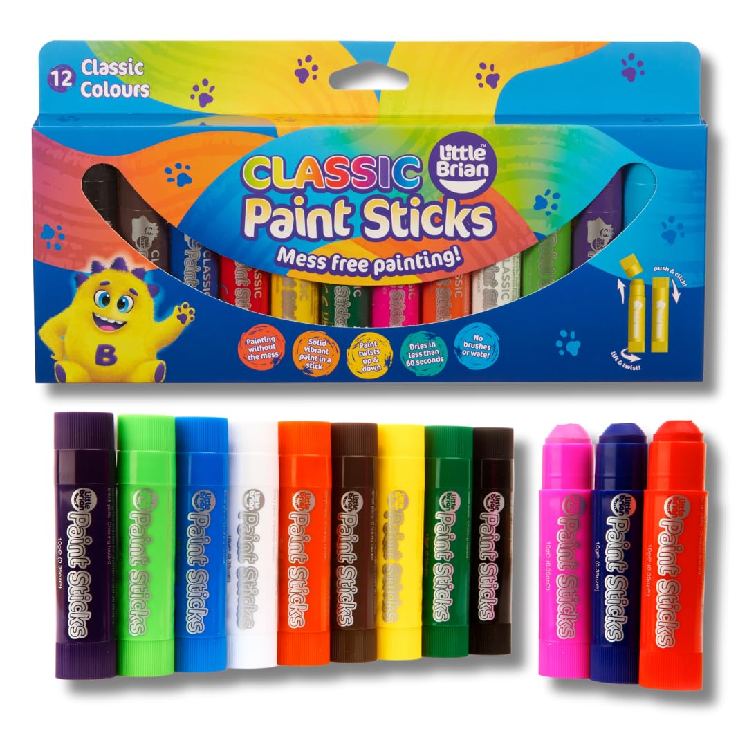 Little Brian Paint Sticks - Mess-Free Kids Painting Set for Creative Play 11