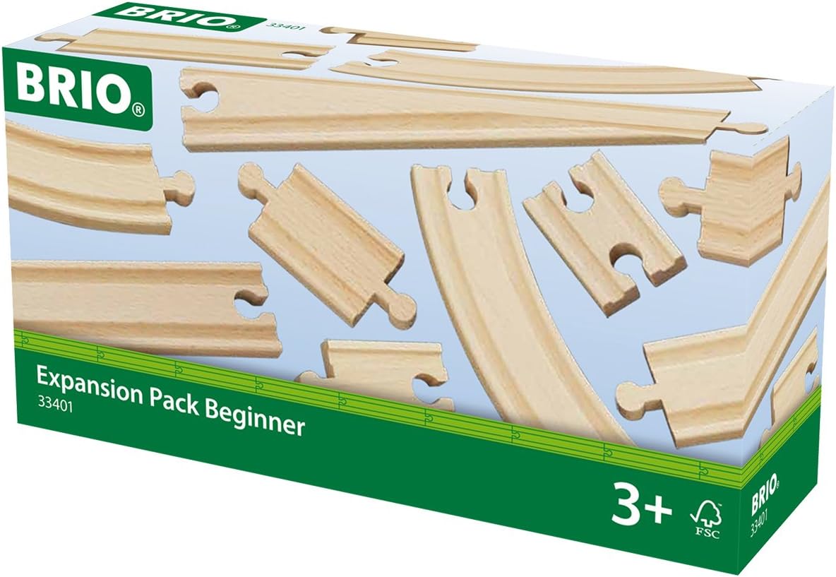 BRIO World Expansion Pack - Beginner Wooden Train Track Set for Kids 3+ 5