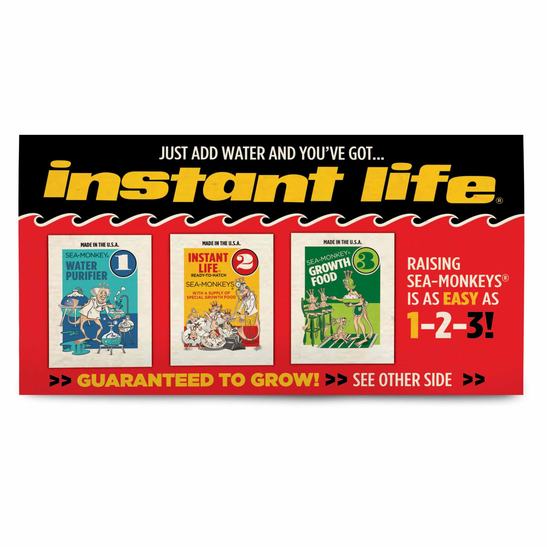 Sea Monkeys Instant Life Retro Kit - Live Brine Shrimp Habitat for Kids 5+