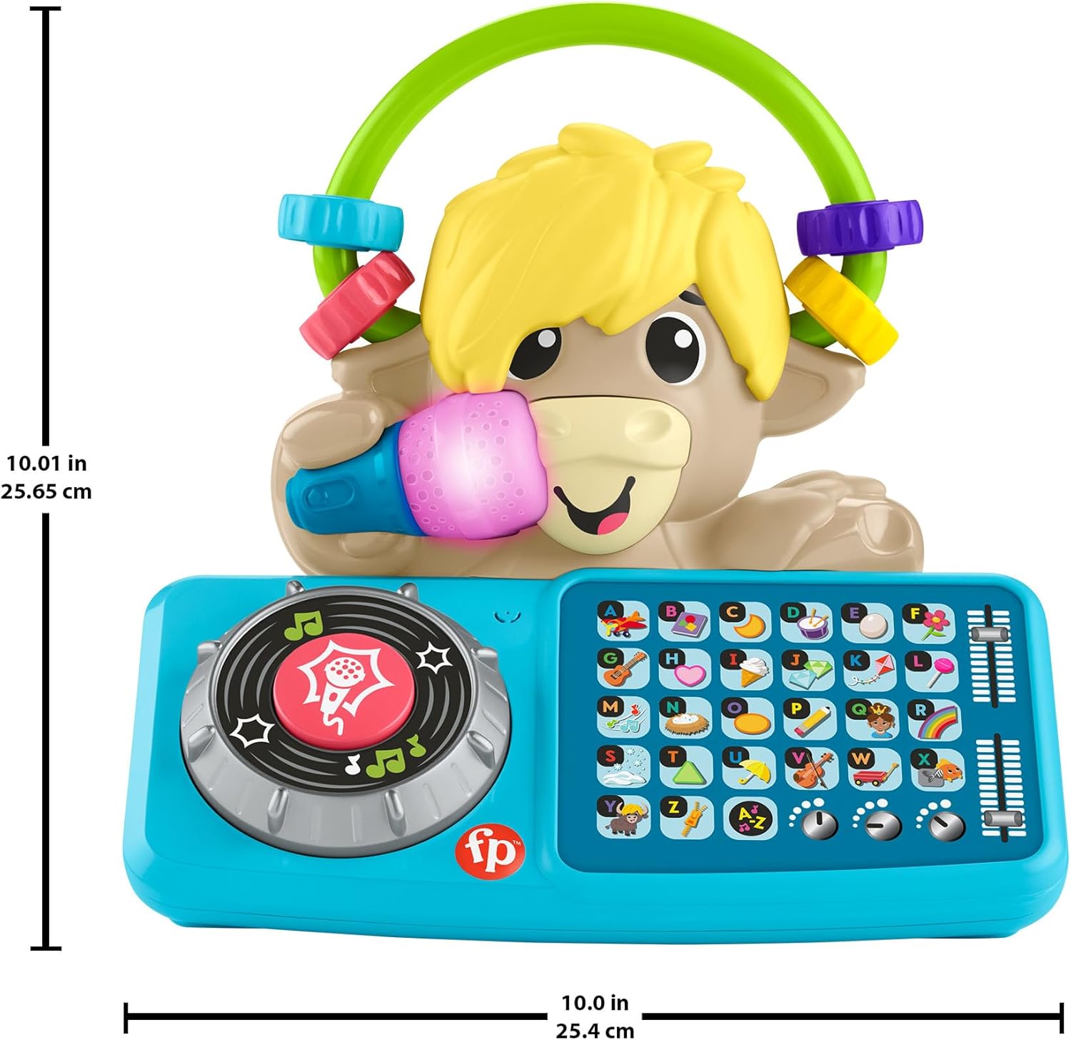 Fisher-Price Link Squad A to Z Yak Musical Learning Toy - Interactive DJ Playset for Toddlers 9M+
