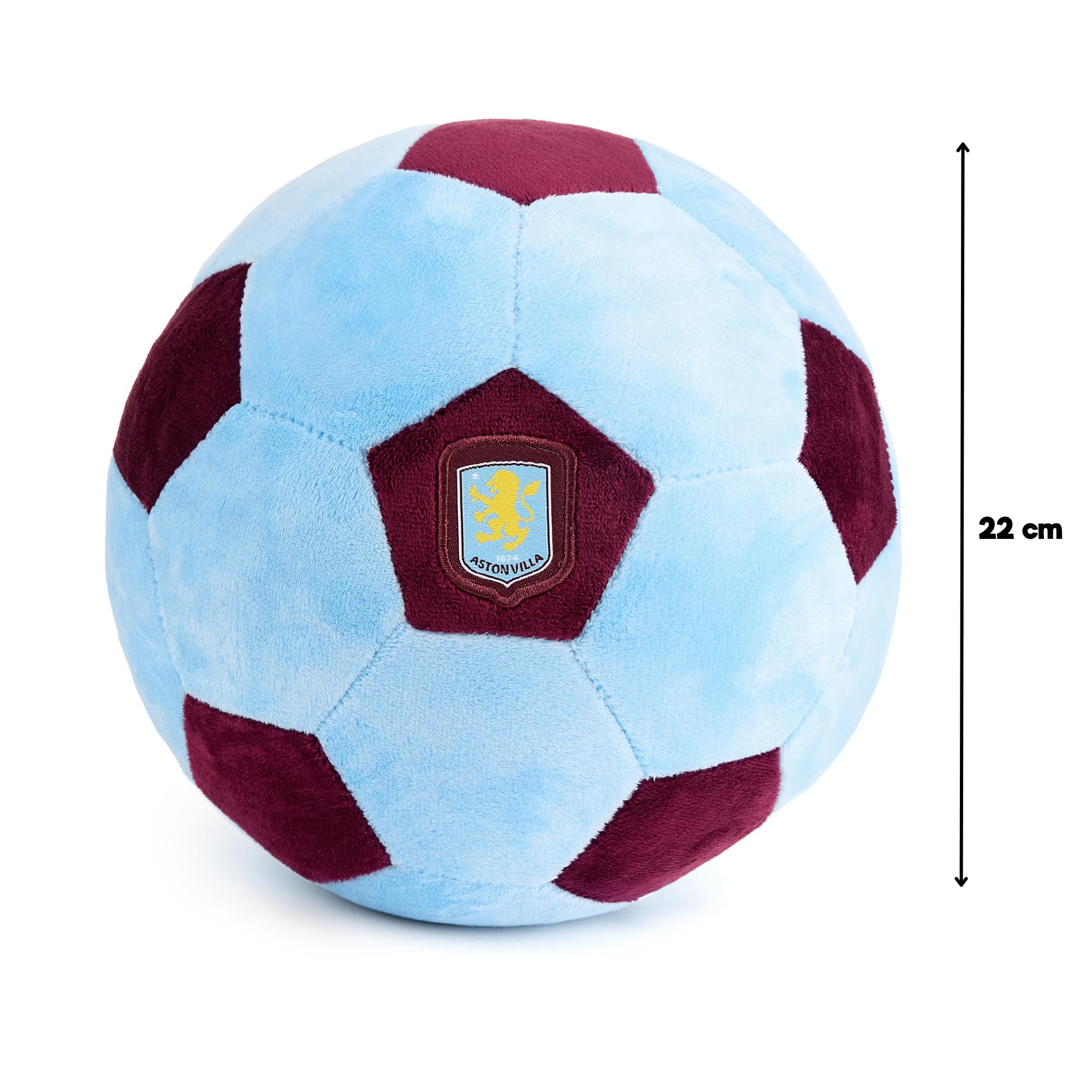 Aston Villa Plush Football - Officially Licensed 22 cm Soft Toy Pillow for Kids & Pets 3