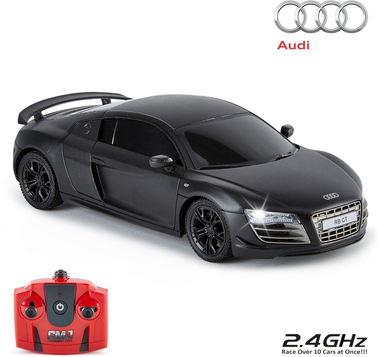 Audi R8 GT 1:24 Scale Remote Control Car - Licensed RC Vehicle with Working Lights 5