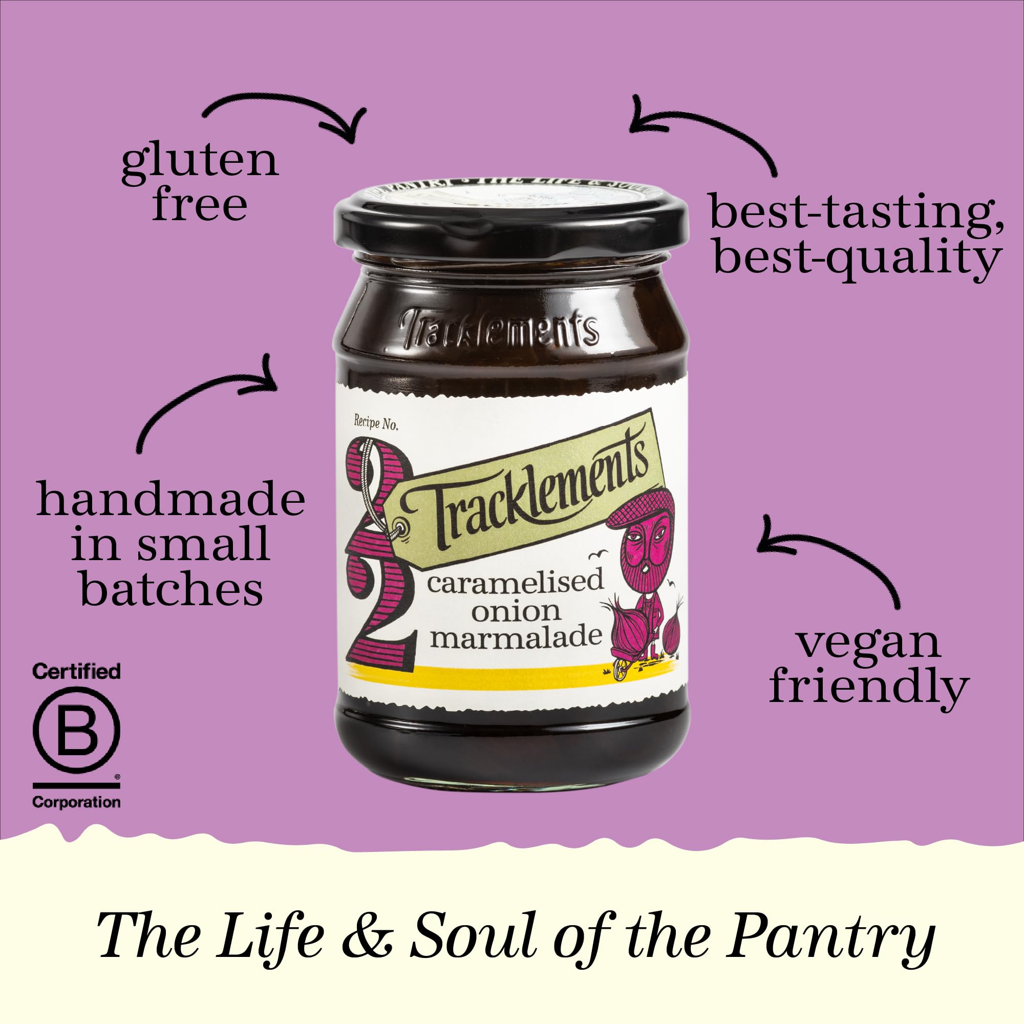 Tracklements Caramelised Onion Marmalade - Vegan Friendly, Gluten Free, 345g Jar 3
