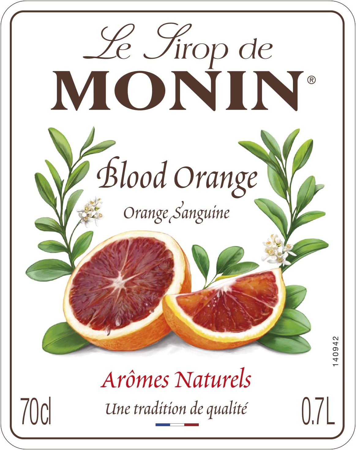 MONIN Blutorangensirup 700 ml – Veganes, natürliches Aroma für Cocktails, Mocktails und Getränke 5