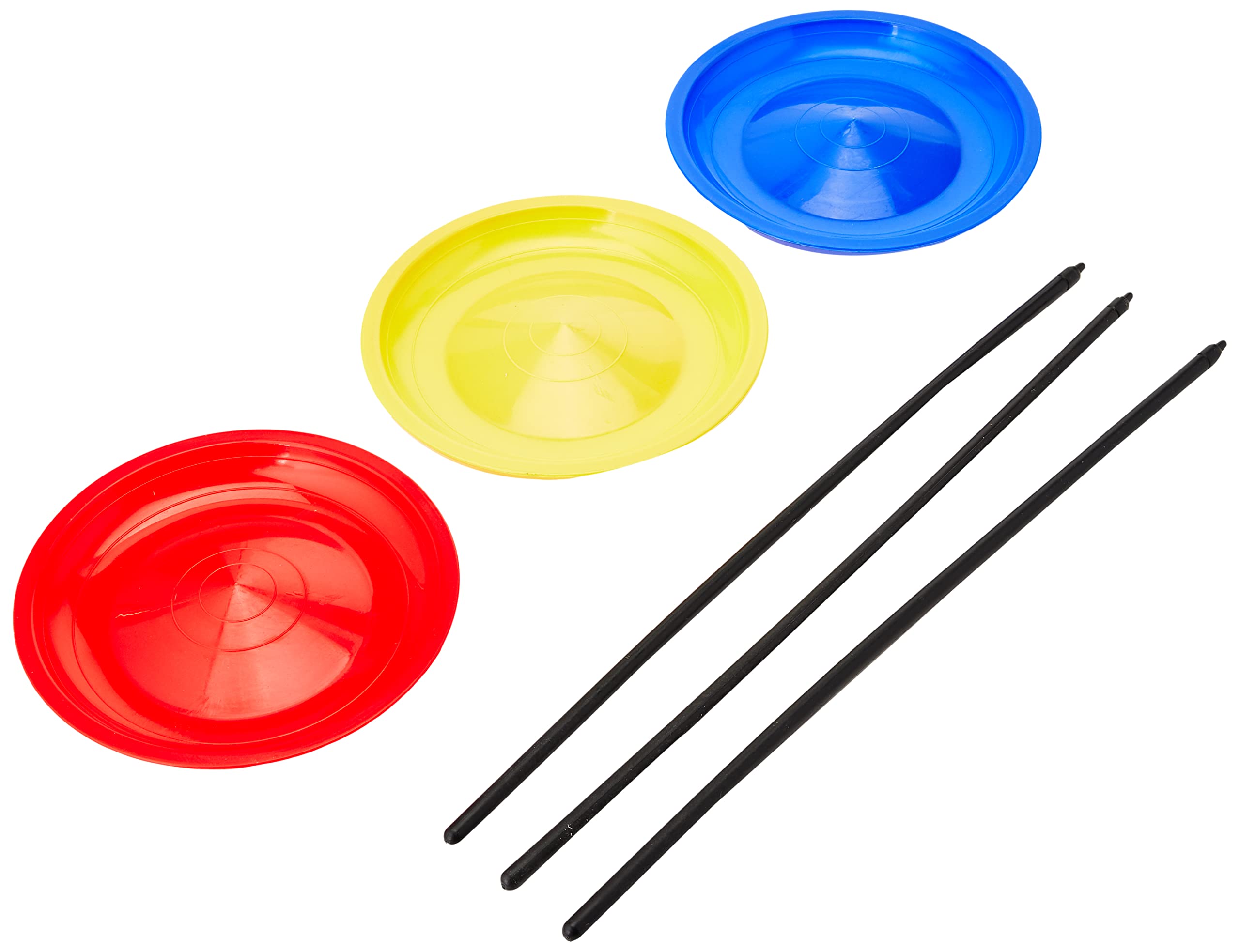 Atoz Spinning Plates Set with 3 Sticks, Multicolor 3