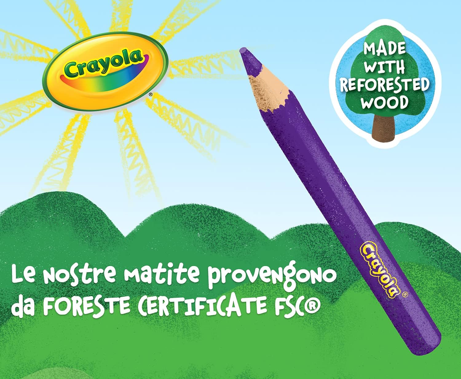 Crayola 24 Coloured Pencils - Pre-Sharpened Art Supplies for Kids 3