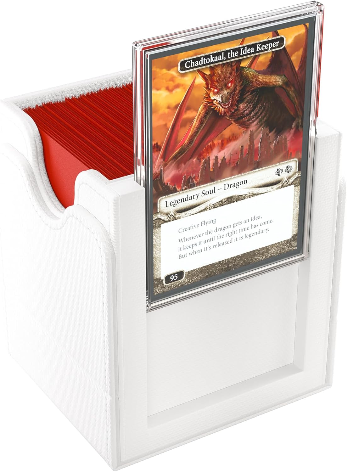 Gamegenic Squire Plus 100+ XL White Commander Deck Box for Magic: The Gathering 4