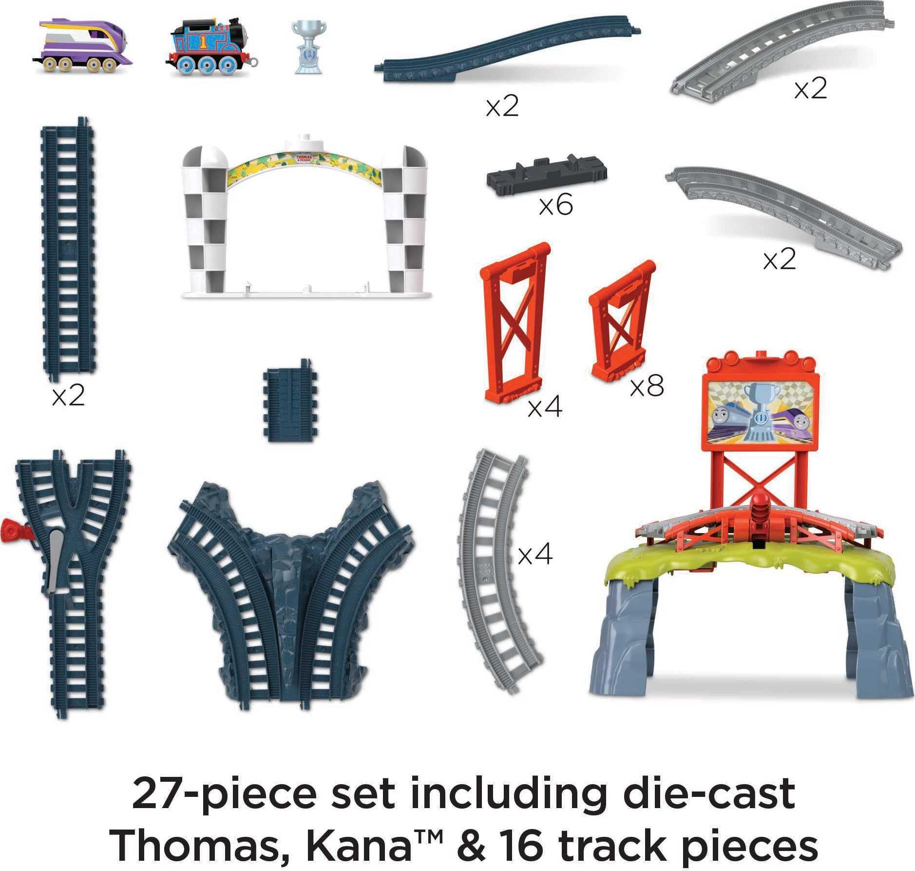 Thomas & Friends Race for the Sodor Cup Push-Along Train Set - Head-to-Head Racing for Ages 3+ 5
