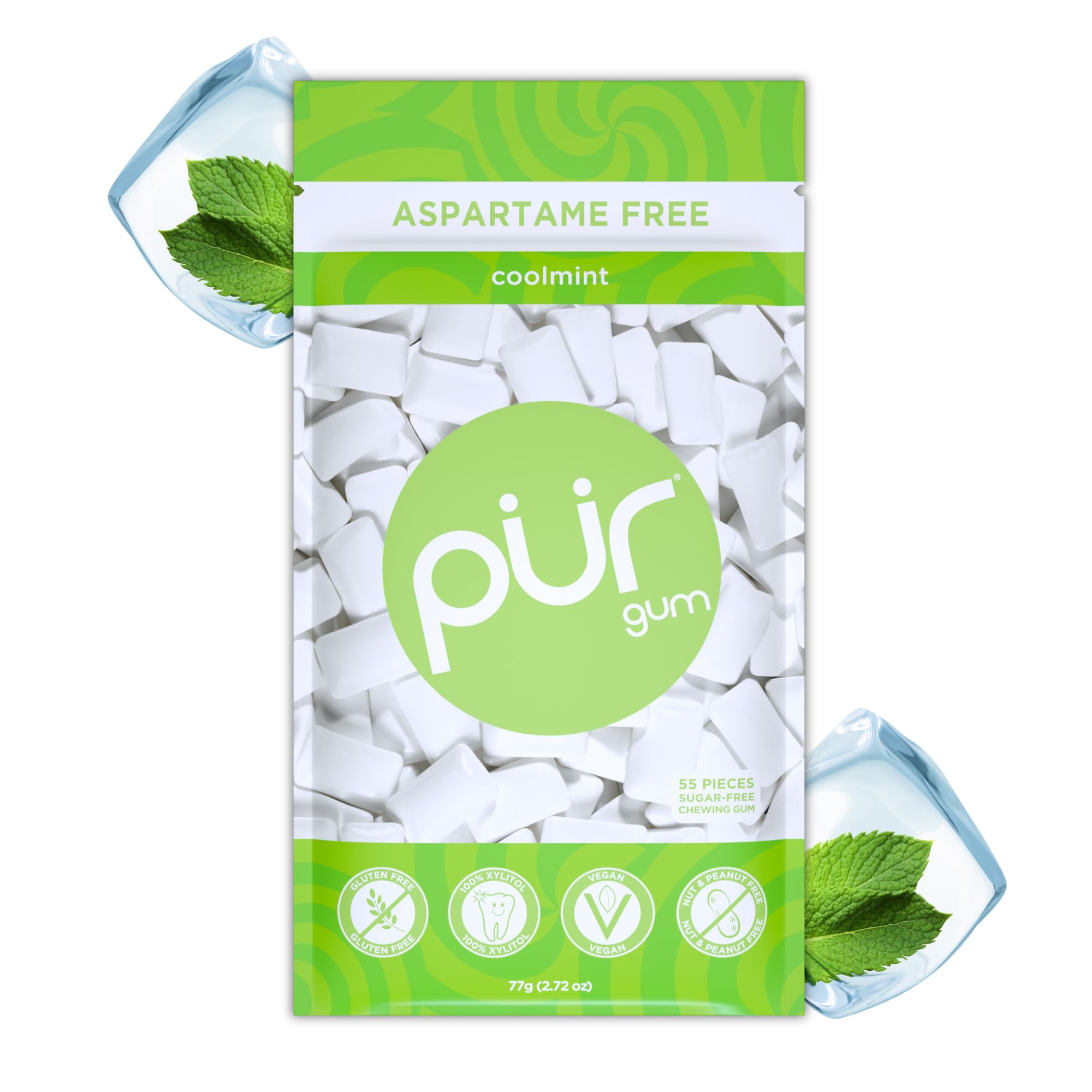 PUR - Coolmint Sugar-Free Chewing Gum (55 Pieces)