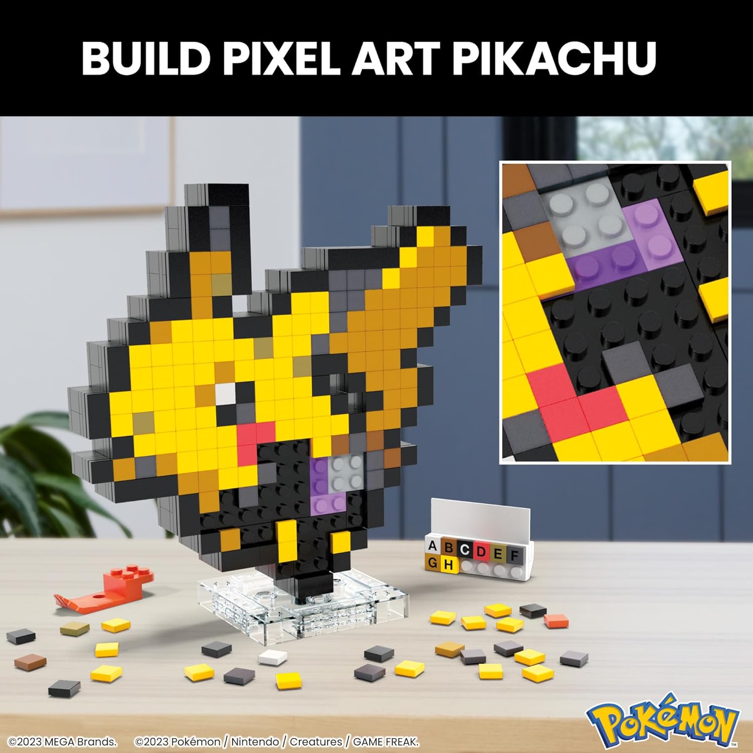 MEGA Pokémon Pikachu Building Set - 400-Piece Pixel Art Figure for Adult Collectors 4