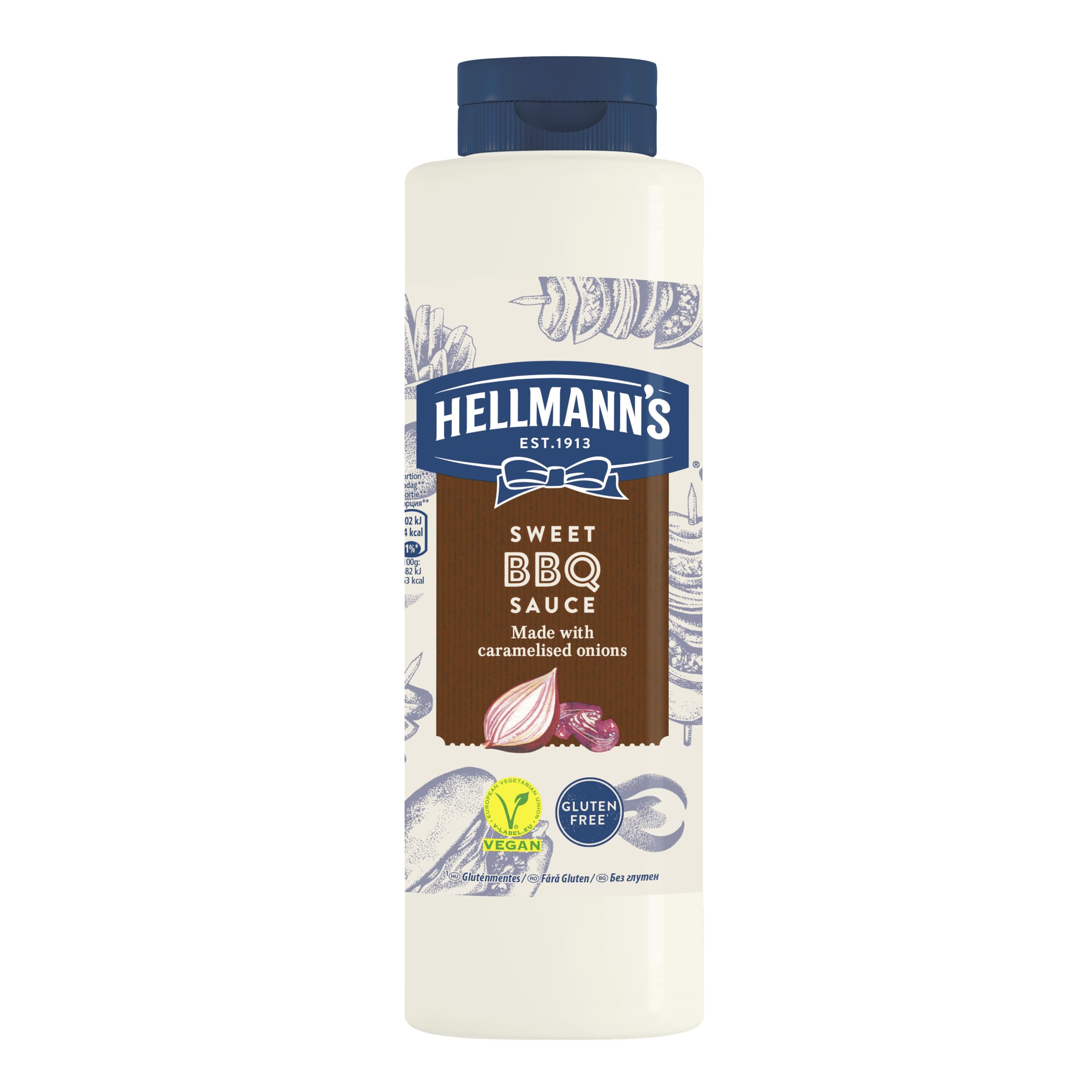 Hellmann's BBQ Sauce 850ml - Smoky Sweet Barbecue Sauce with Caramelised Onions