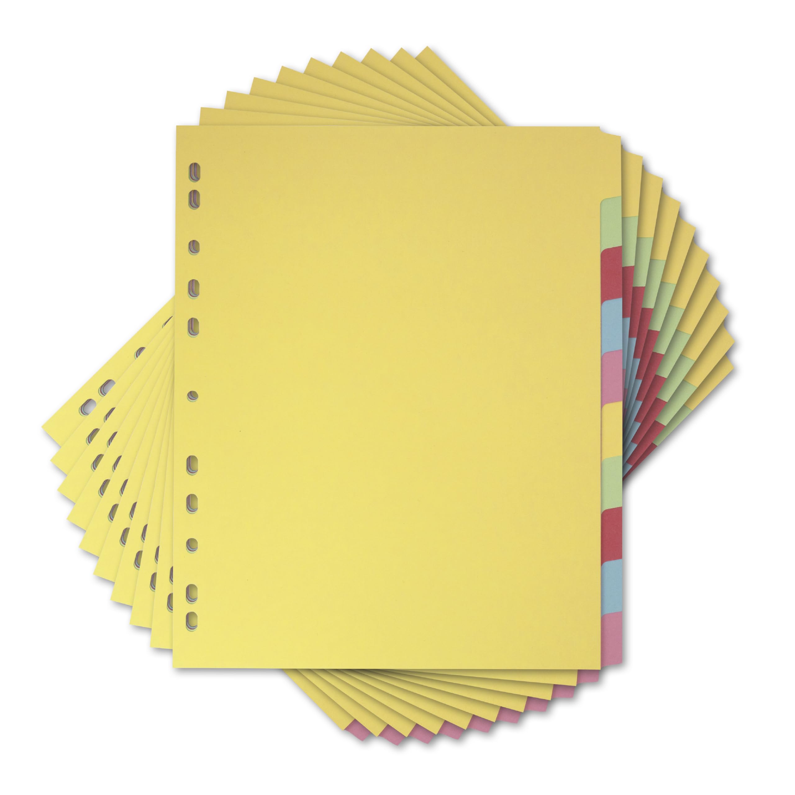 Elba A4+ Extra Wide File Dividers - 10 Sets Assorted Colours | Durable Cardstock 1