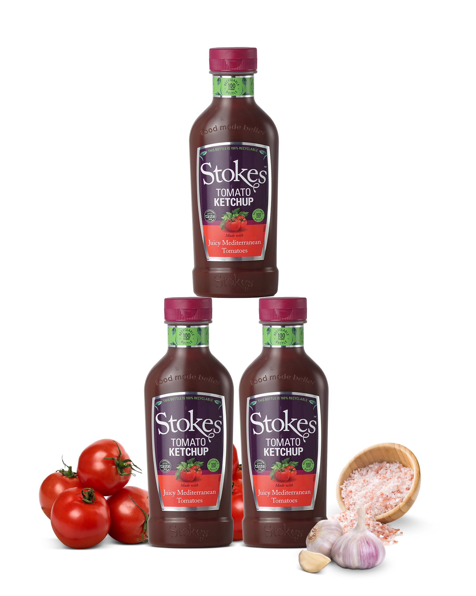 Stokes Real Tomato Ketchup 3PK Squeezy - Rich & Vibrant Tomato Sauce