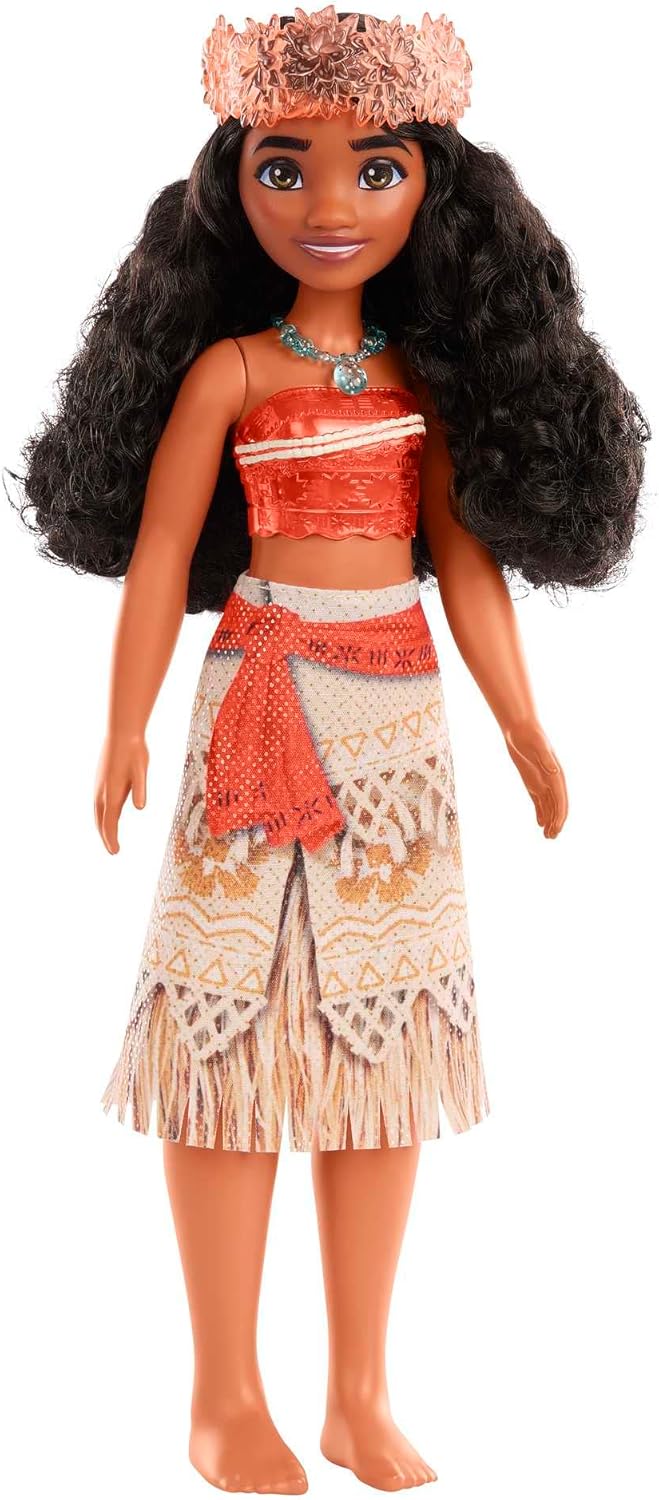 Disney Princess Moana Posable Fashion Doll with Sparkling Outfit and Removable Accessories
