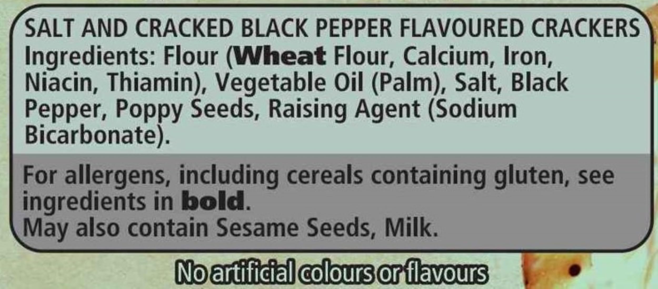 Jacob's Savours Bakes Cracker mit Salz und gemahlenem schwarzen Pfeffer, 200 g 4