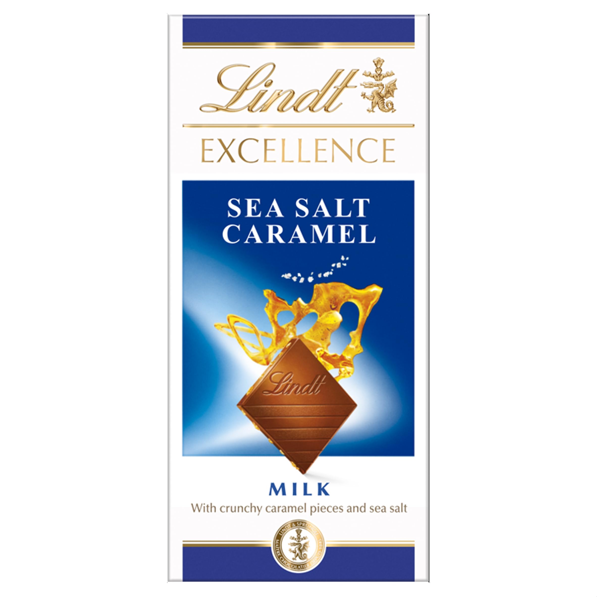 Lindt Excellence Milchschokolade mit Meersalz &amp; Karamell, 100g