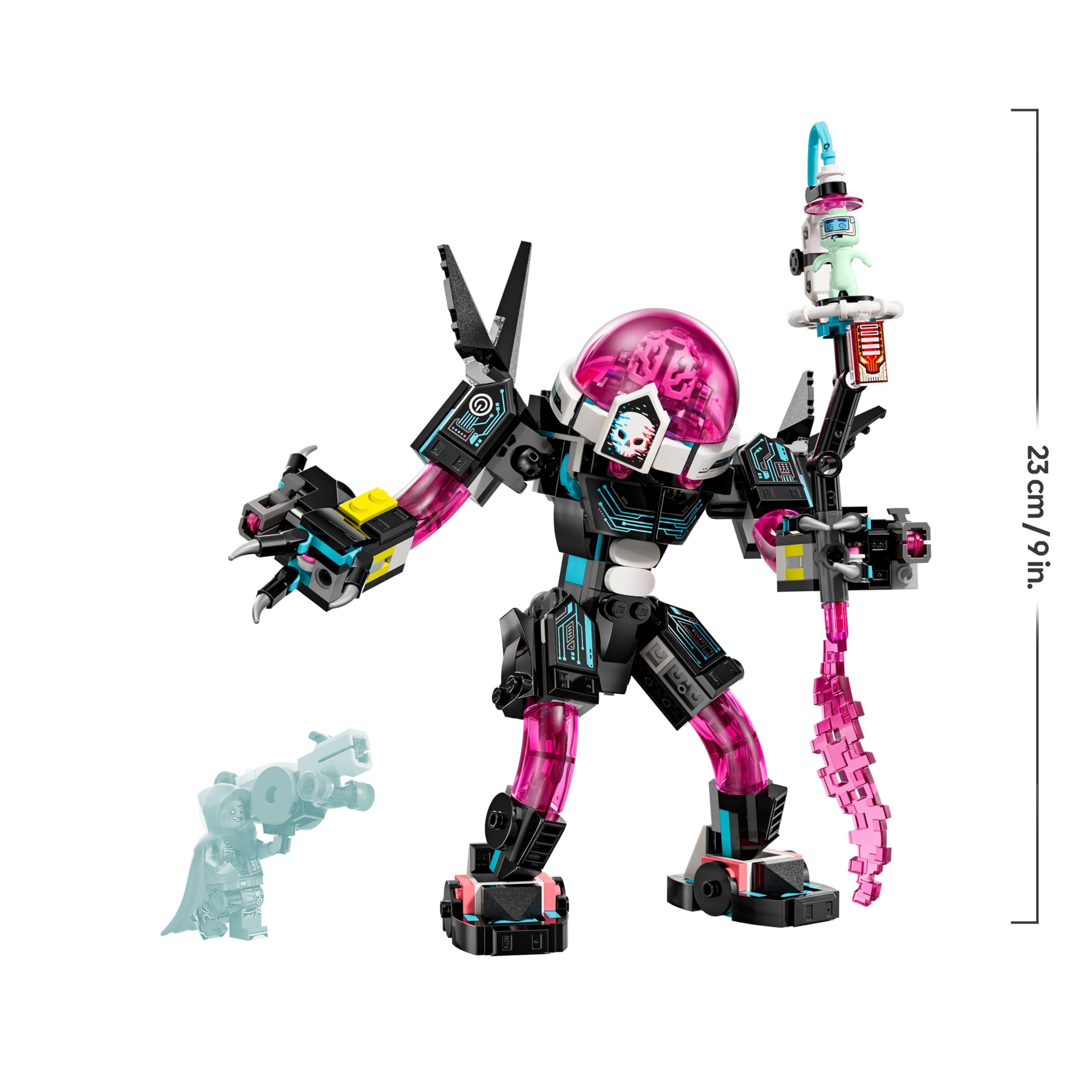 LEGO DREAMZzz 2in1 Mateo vs. Cyber Brain Mech - Modular Robot Toy for 8+ Year Old Boys & Girls - Rebuilds into a Scorpion Figure - incl. a Minifigure and a Dreamling - Creative Gift Idea 71495 2