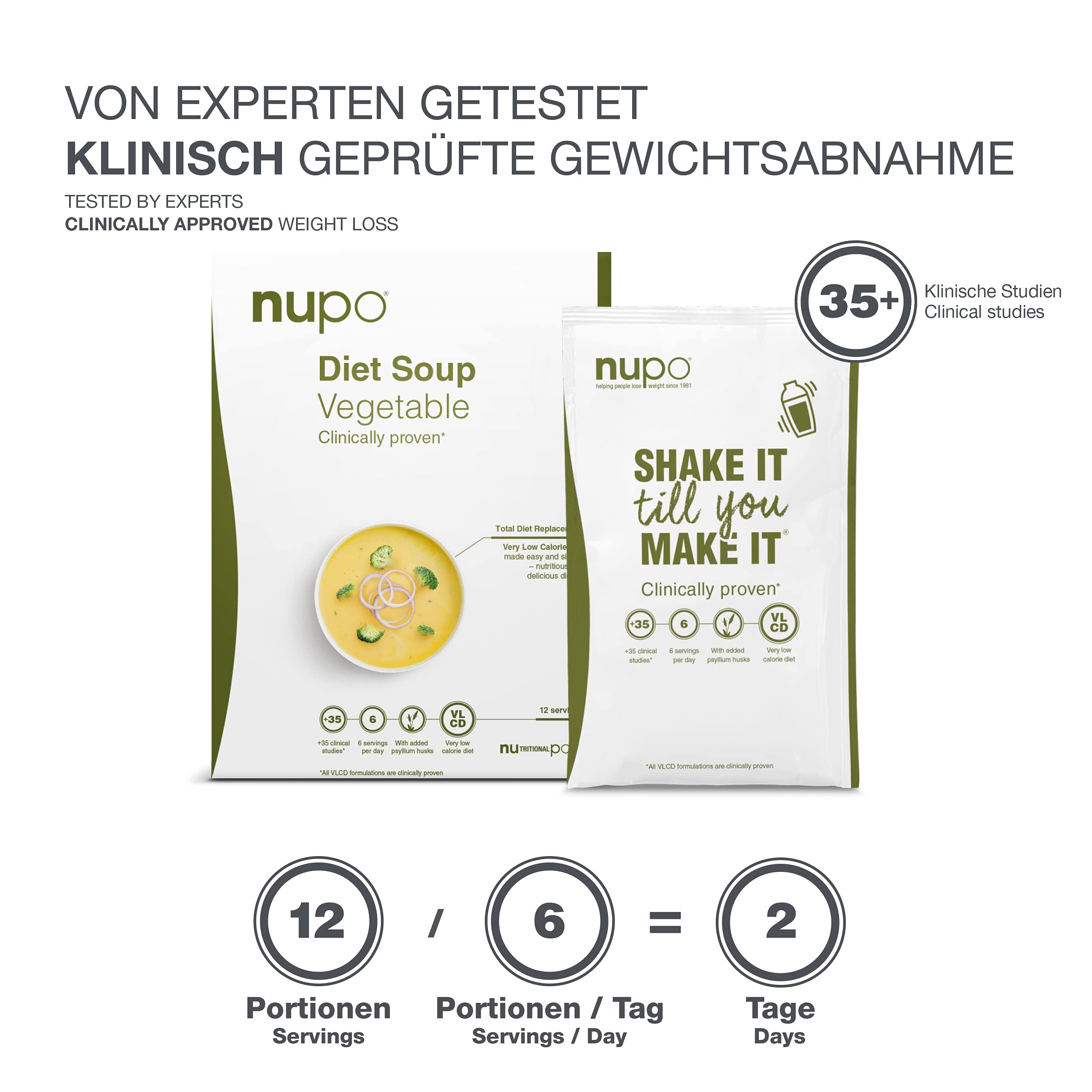 NUPO Diet Meal Replacement Gluten Free Vegetable Soup (12 Servings) 8