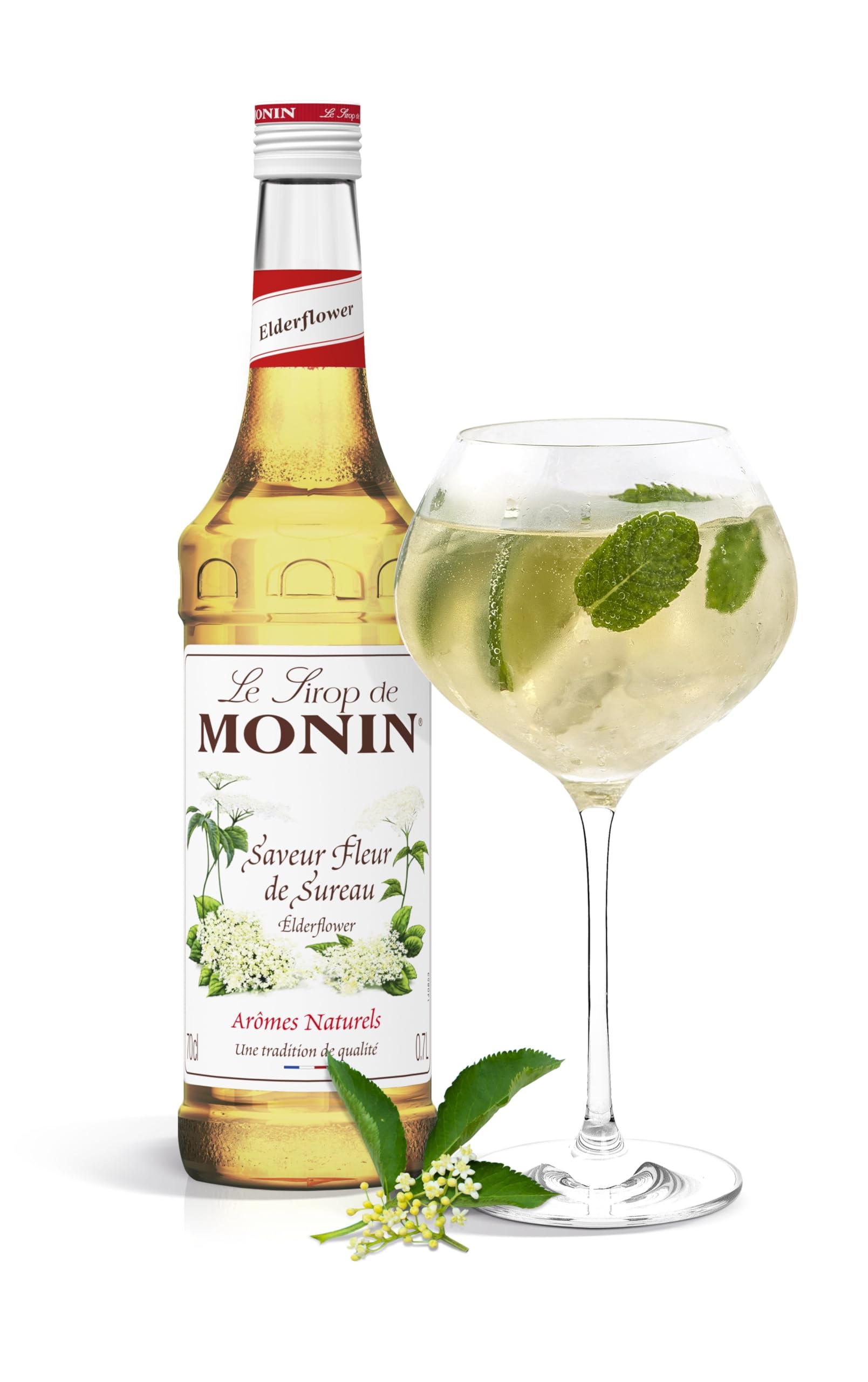 MONIN Premium Holunderblütensirup 700ml – Vegane, alkoholfreie Cocktail- &amp; Mocktail-Zutat 3