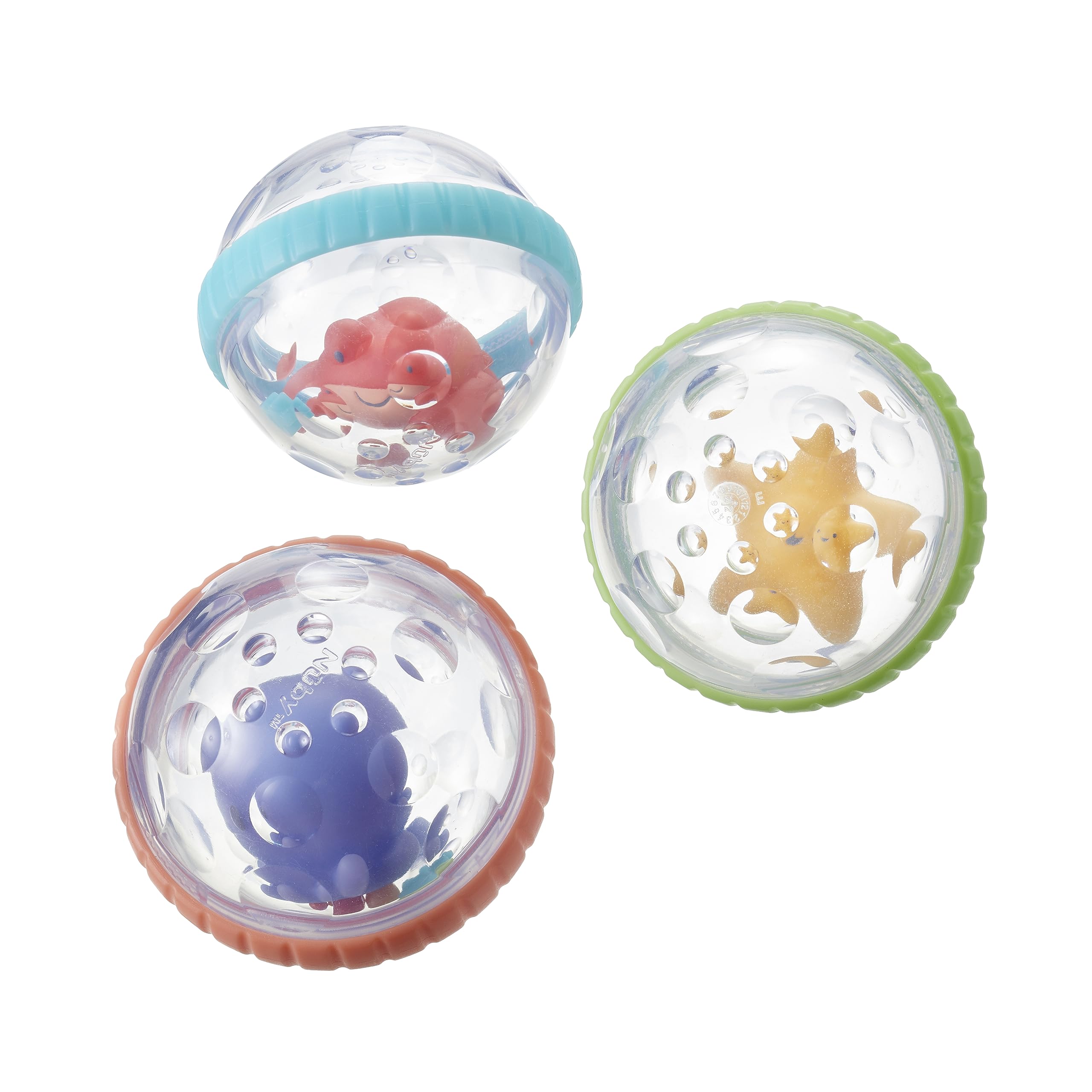 Nuby Floating Bubbly Buds Bath Toy Set | Sensory Play | Easy to Hold | Ages 6M+ 1