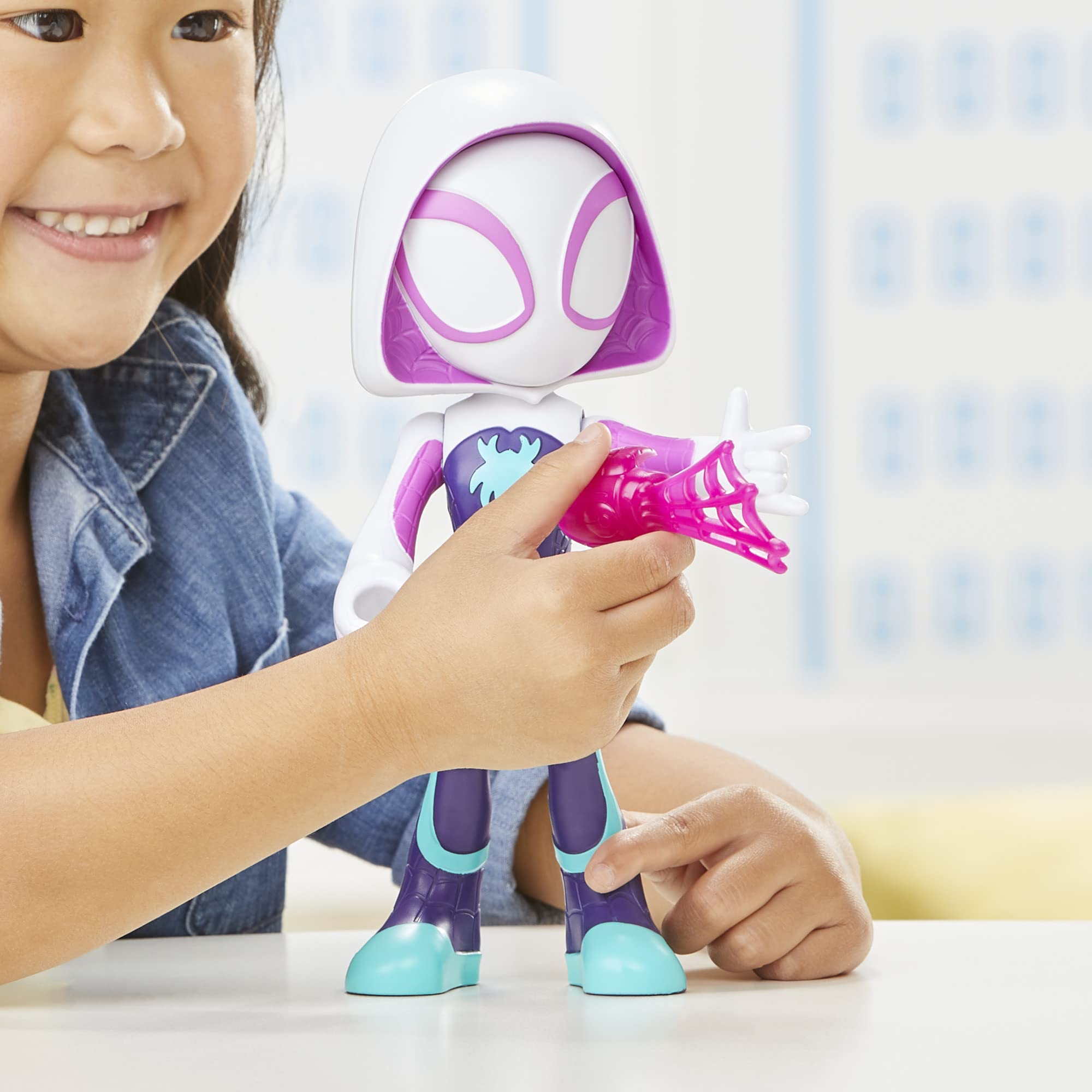 SPIDEY AND HIS AMAZING FRIENDS Supersized Ghost-Spider Action Figure | 22.5-cm Poseable Toy for Ages 3+ 6