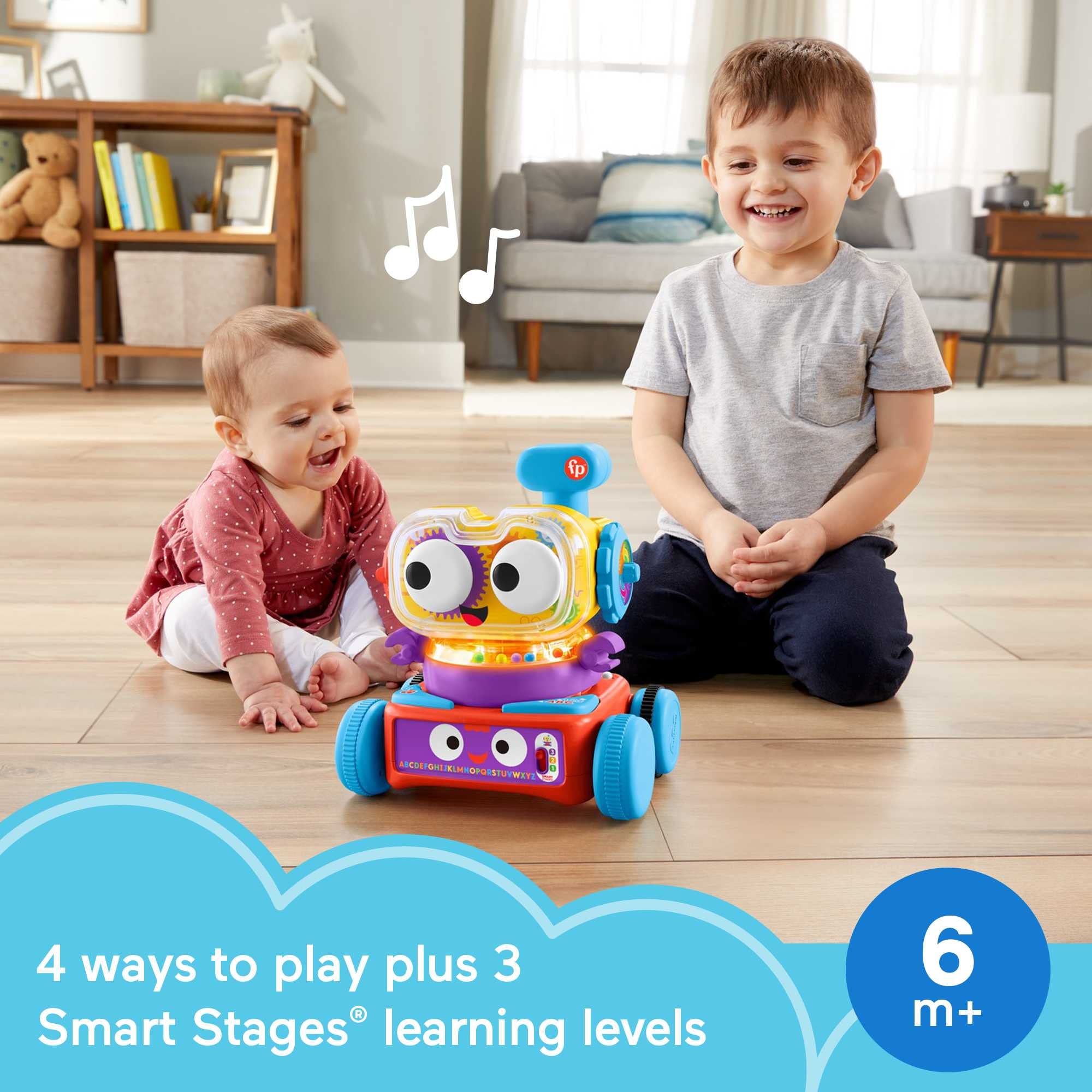 Fisher-Price 4-in-1 Ultimate Learning Bot, elektronisch activiteitenspeelgoed met licht, muziek en educatieve inhoud voor baby's en kinderen 5