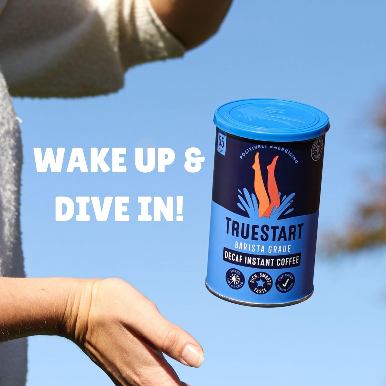 TrueStart Barista Grade DECAF Instant Coffee - 100g (55 Cups), Premium Freeze-Dried Colombian Arabica 5