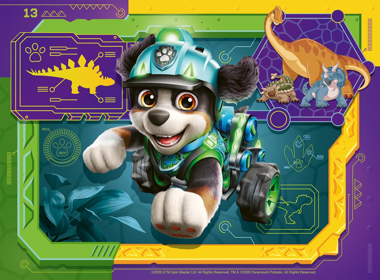 Ravensburger Paw Patrol Dino Rescue 4-in-a-Box Jigsaw Puzzle Set - Ages 3+