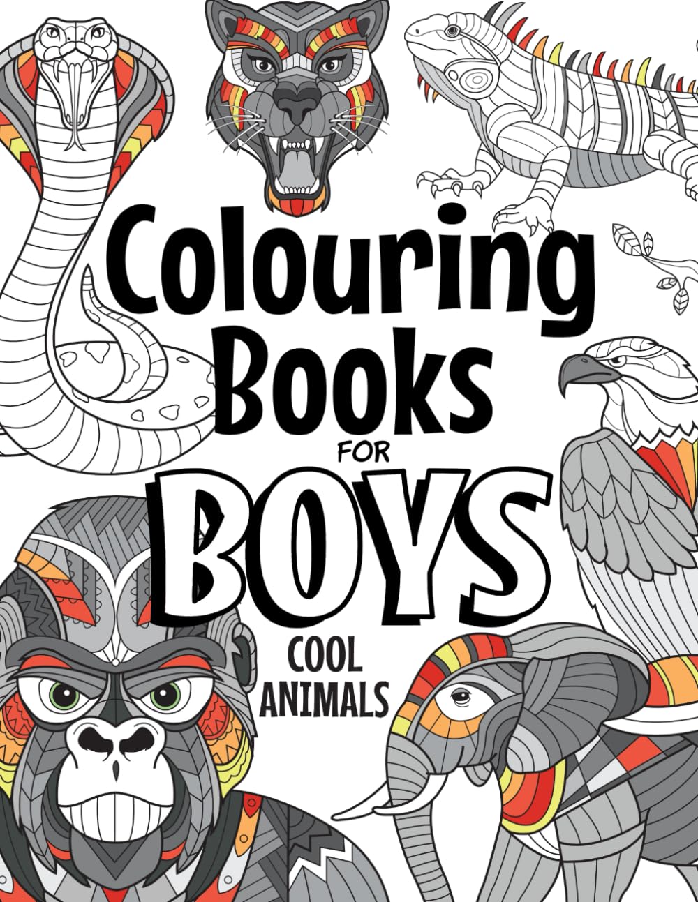 The Future Teacher Foundation Colouring Books For Boys Cool Animals - Ages 6-12 | Paperback | 64 Pages