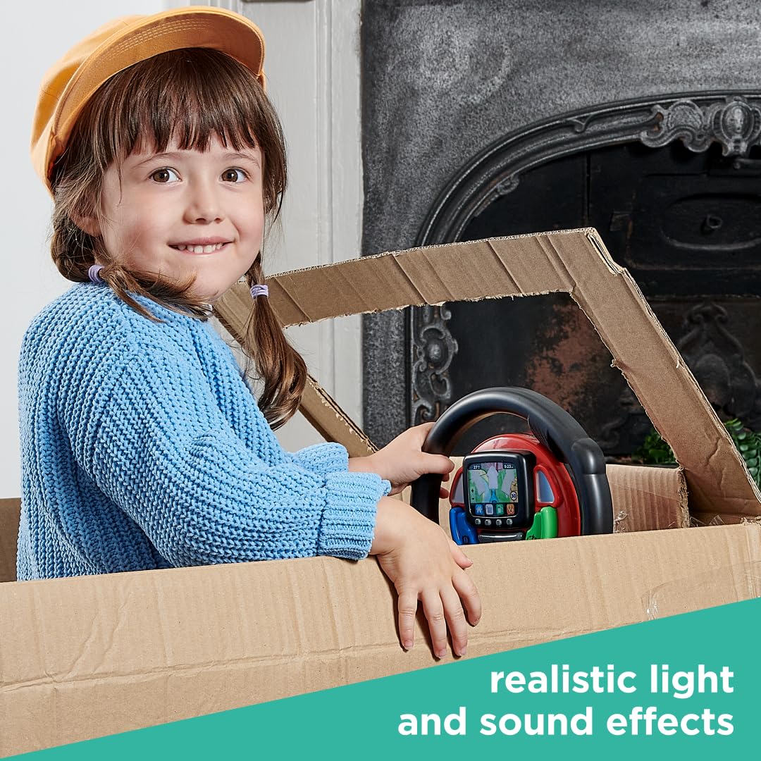 Casdon GPS Steering Wheel - Interactive Driving Toy for Kids 3+ with Spoken Commands & Realistic Sounds 6