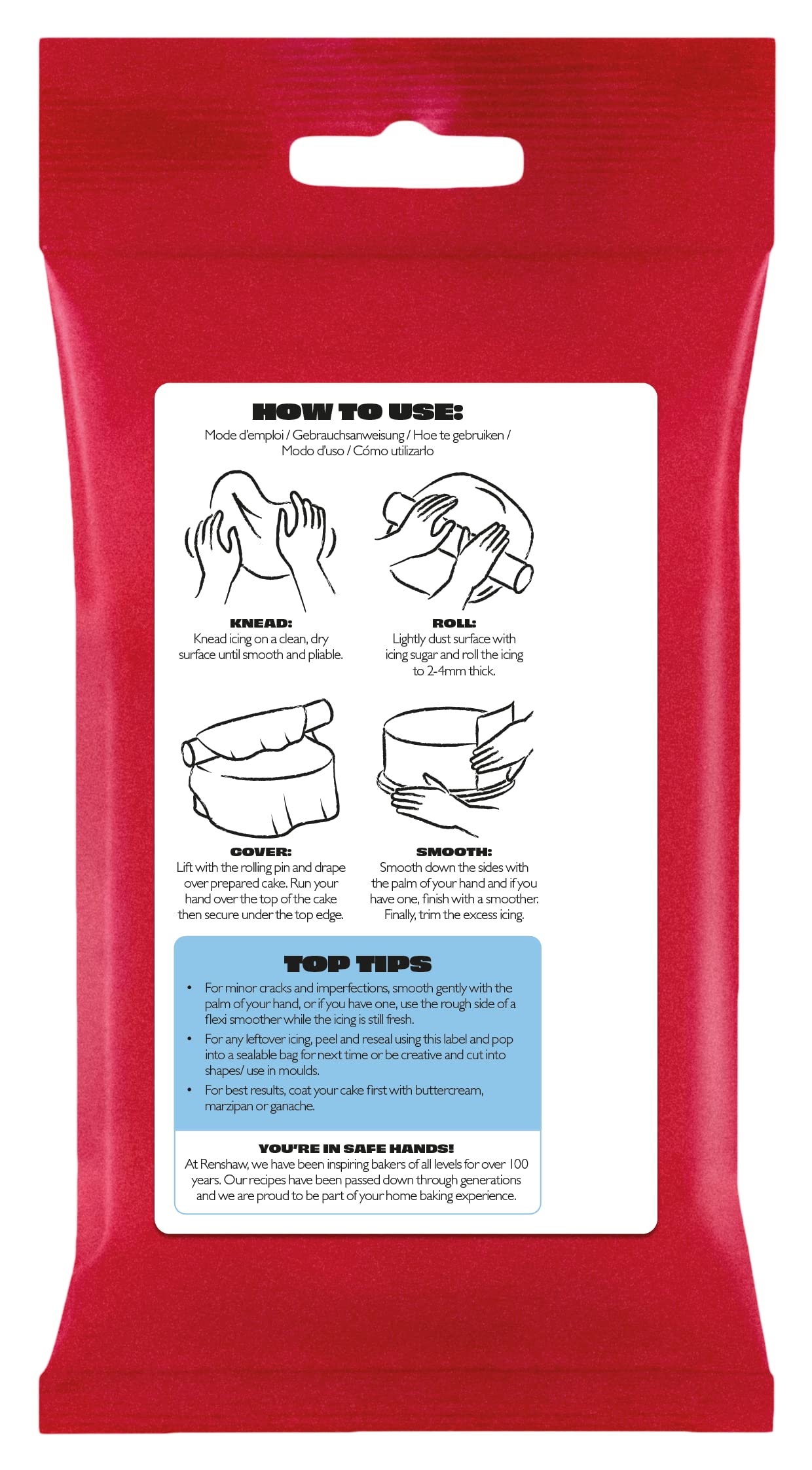 Renshaw - Just Roll With It Fondant Icing Baby Blue, 250g 4