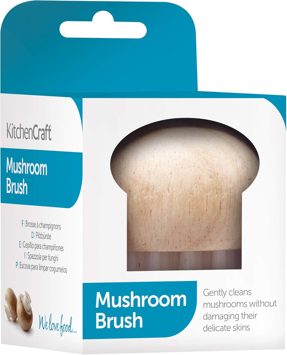 KitchenCraft Wooden Mushroom Brush - Cleaning Tool for Fresh Mushrooms 4