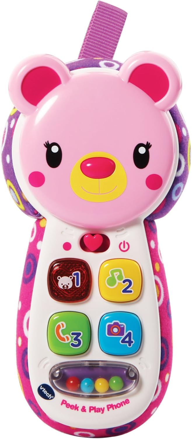 VTech Peek & Play Kids Mobile Phone - Educational Toy for Babies 3 Months+ with Lights, Sounds & Mirror