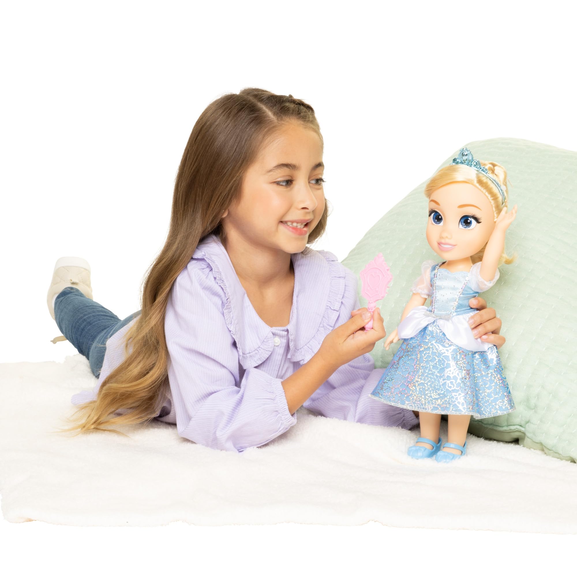 Disney Princess Cinderella Doll - 14" Shimmery Holofoil Dress with Royal Reflection Eyes, Ages 3+ 5