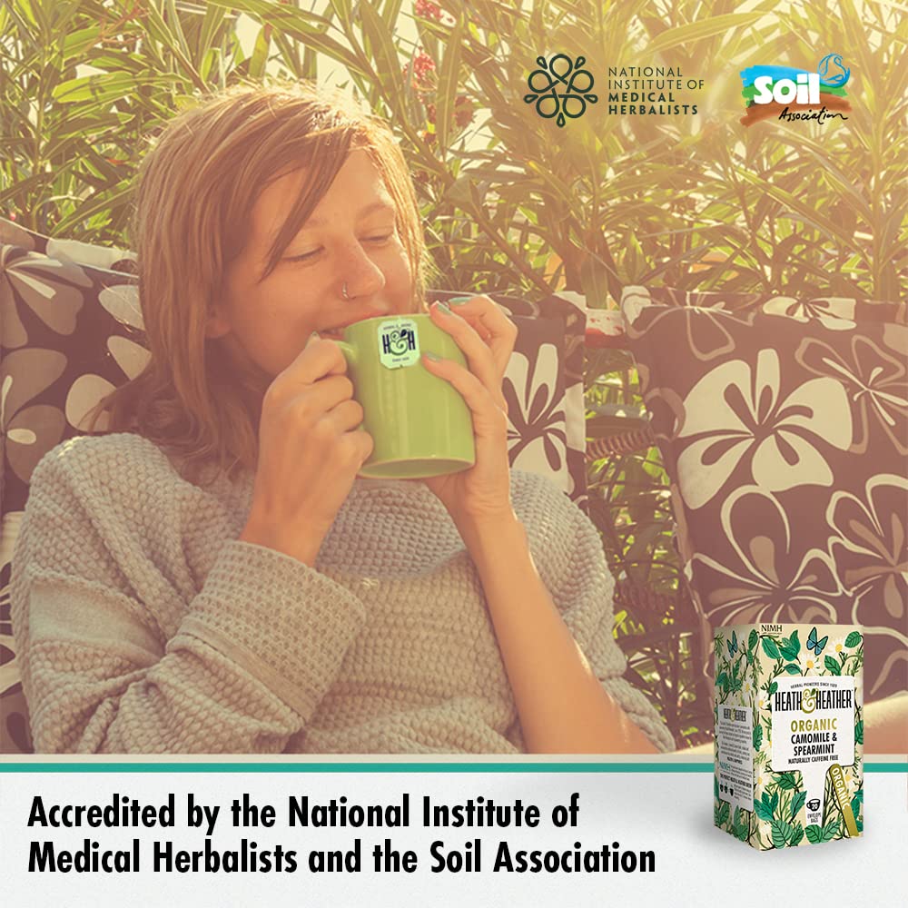 Heath & Heather - Organic Camomile & Spearmint Tea 20 Bags • Caffeine-Free Herbal Infusion 3
