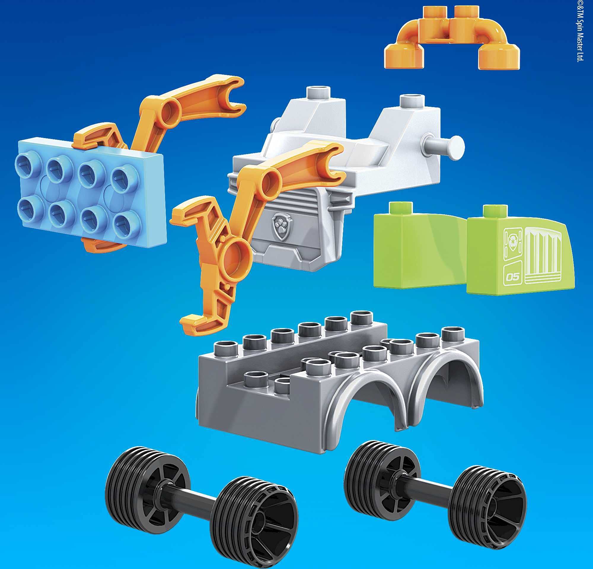 Mega Bloks Paw Patrol Rocky's City Recycling Truck Set - Building Playset for Ages 3+ 6