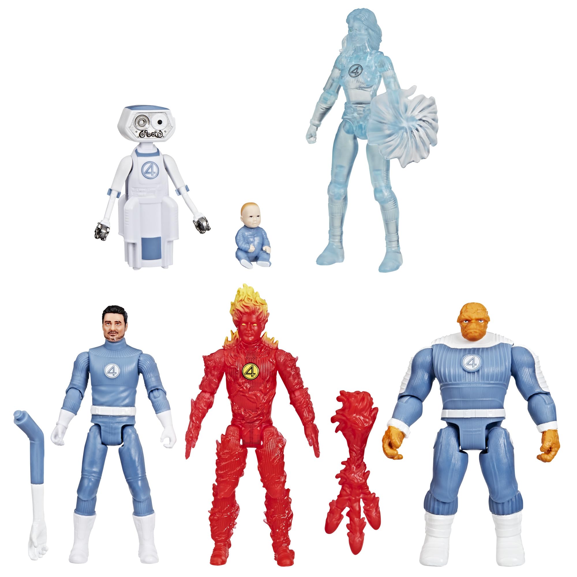 Marvel's First Family 6-Figure Action Set - Epic World of Action Collection for Kids 4+