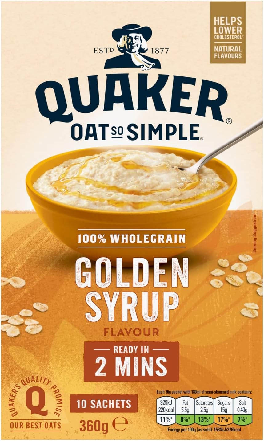 Quaker Oat So Simple Golden Syrup Porridge, 10 x 36g 14