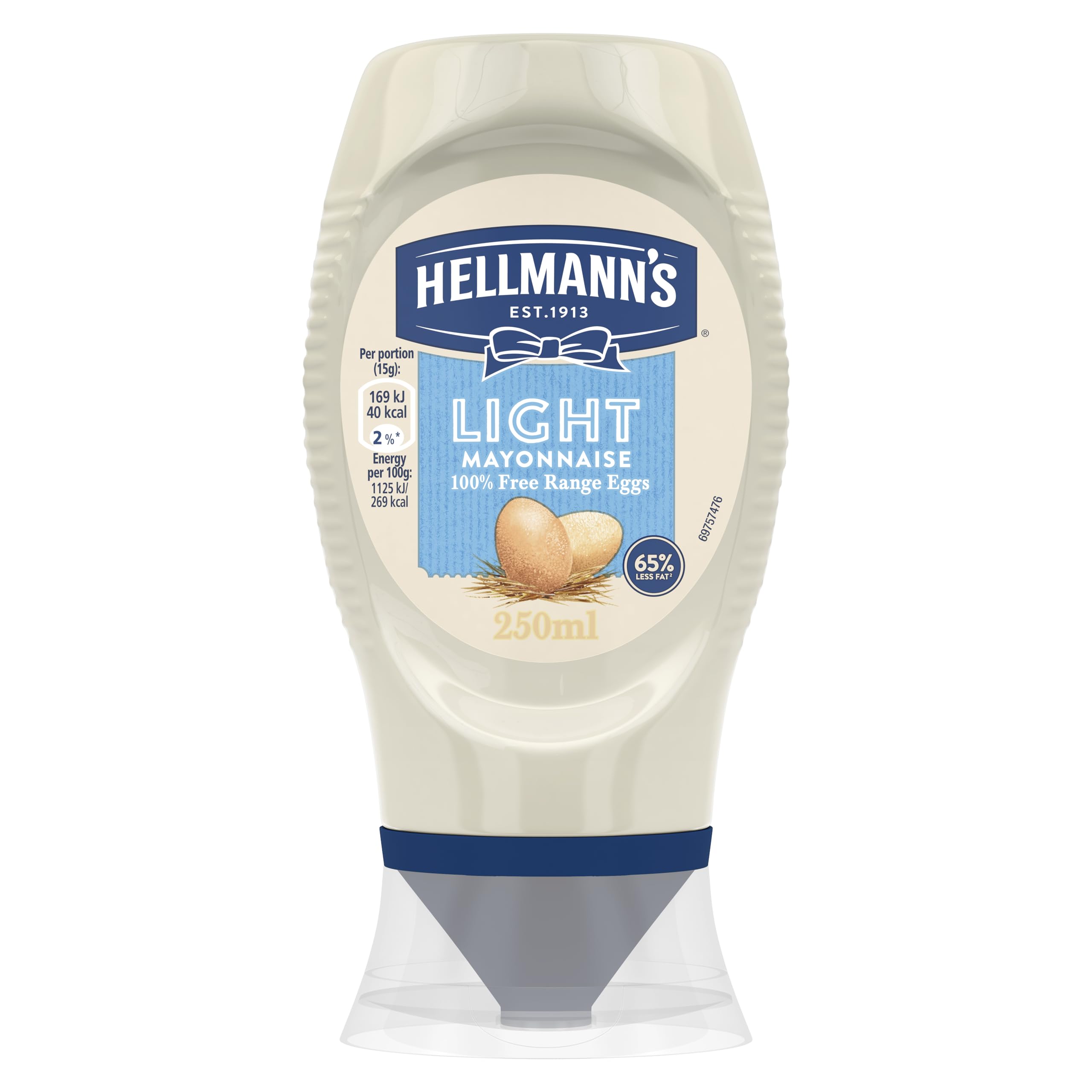 Hellmann's Light Mayonnaise - Reduced Calorie Mayo with Free-Range Eggs