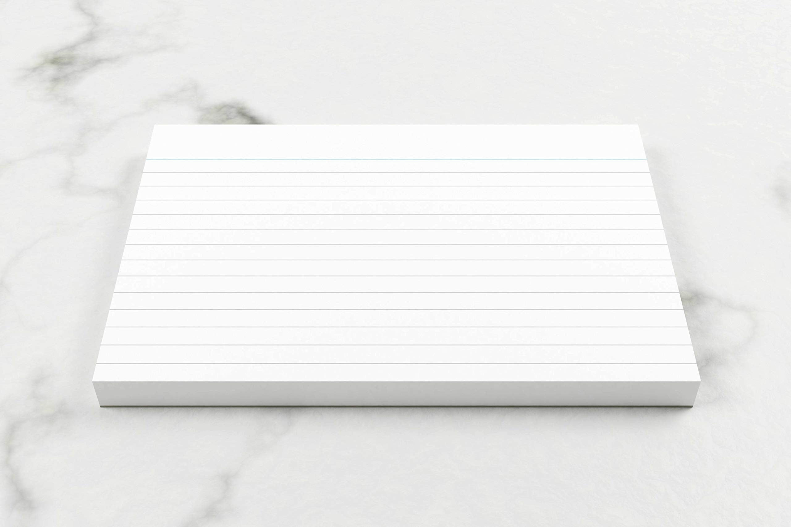 Luxpad A6 Gluebound Revision & Presentation Cards - White. 50 Lined Cards Per Pad (6x4") 3