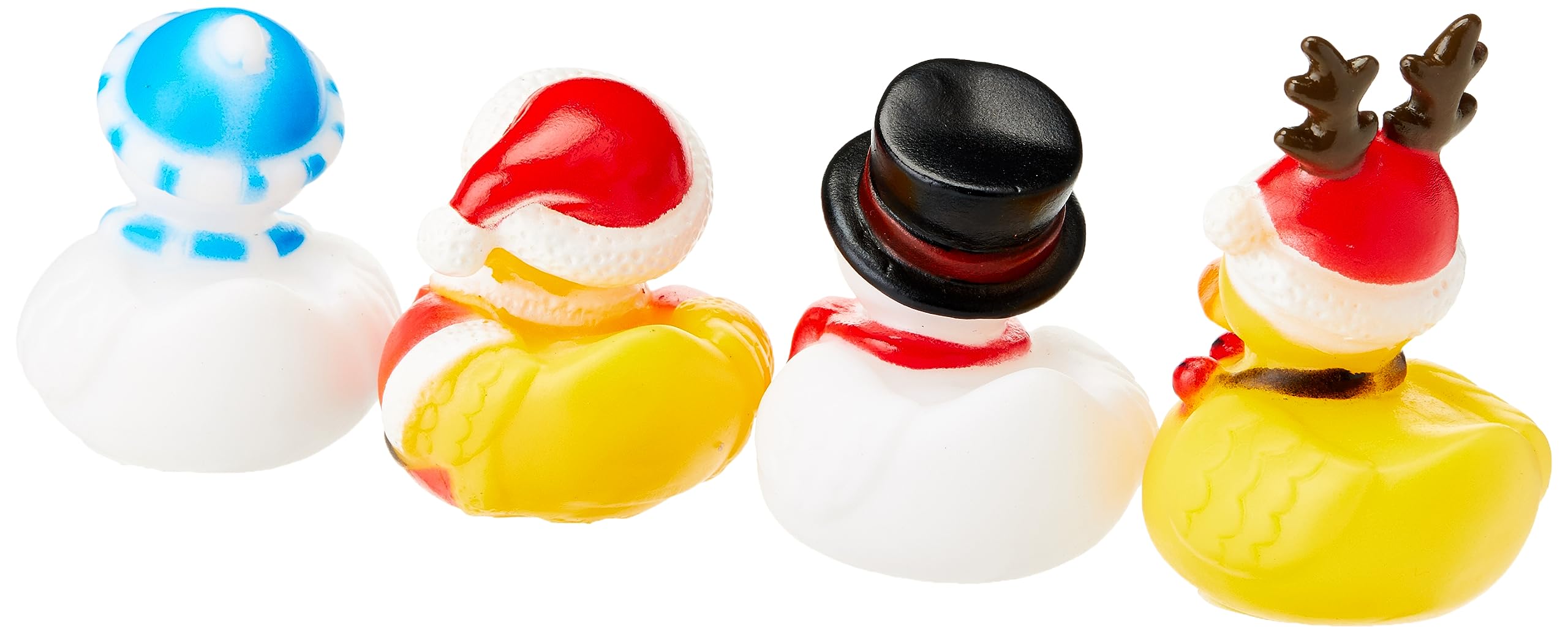 Baker Ross Funky Christmas Ducks - Pack of 4 | Bath Toy | Assorted Designs 4