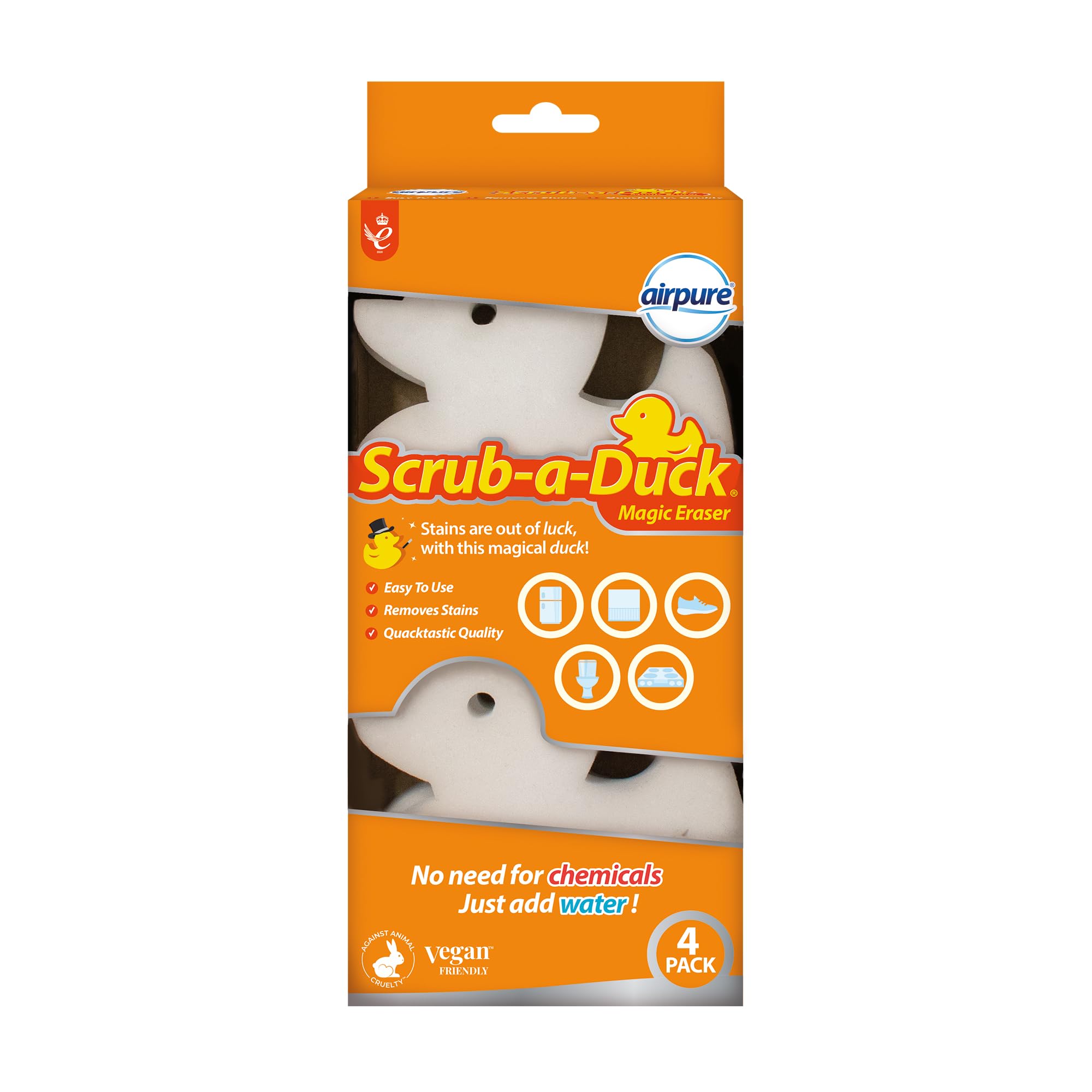 airpure - Scrub-a-Duck Magic Eraser (4-Pack) | Model SAD-ME-4PK-970