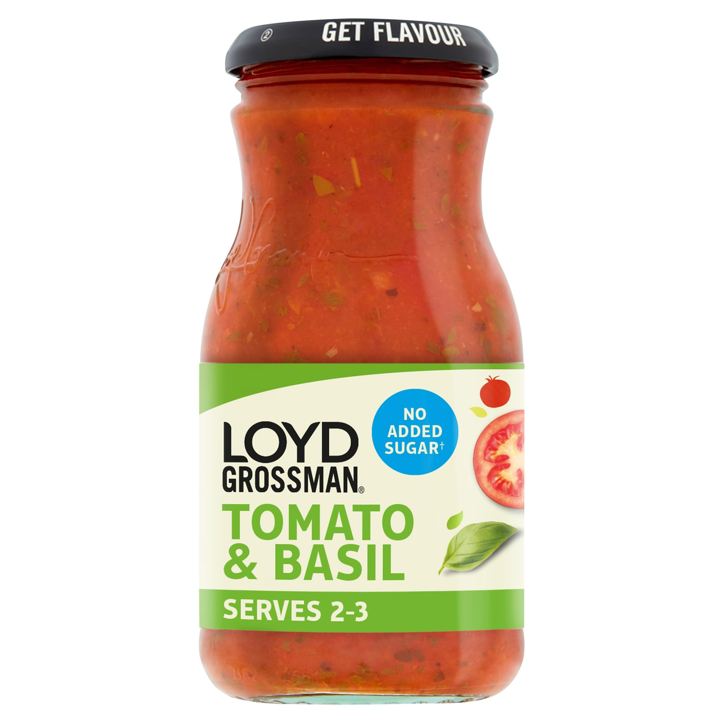 Loyd Grossman - No Added Sugar Italian Tomato & Basil Sauce 350g Jar