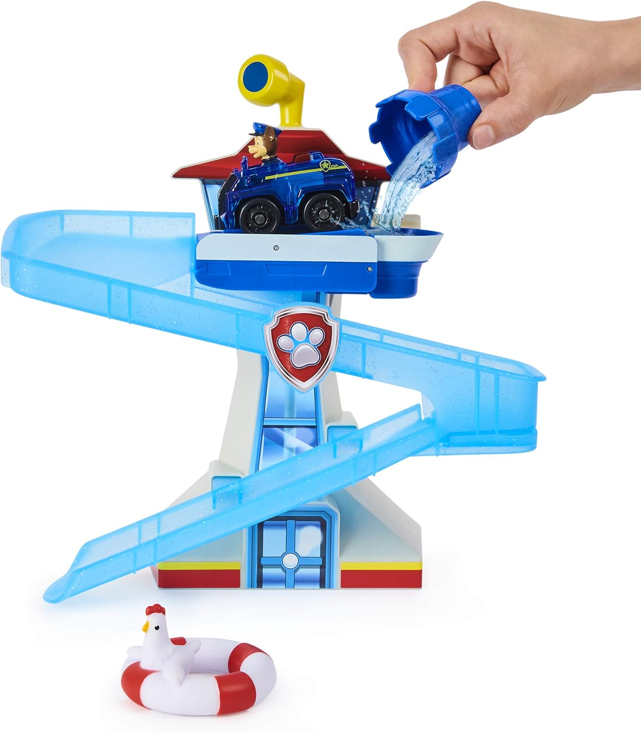 PAW Patrol Adventure Bay Bath Playset with Light-up Chase Vehicle - Ages 3+
